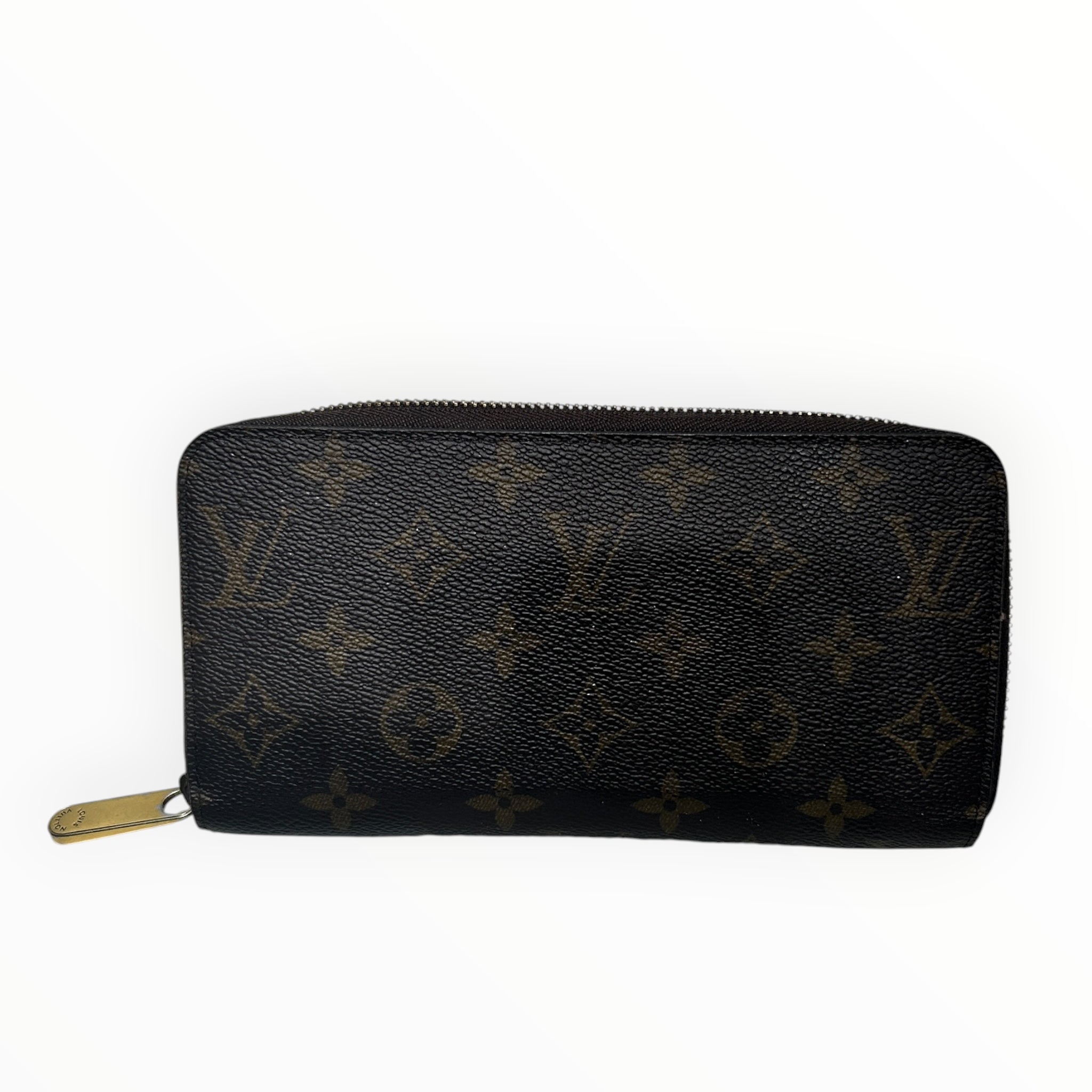 LOUIS VUITTON/Trifold Wallet/Leather/BRW/envelope shape view 1