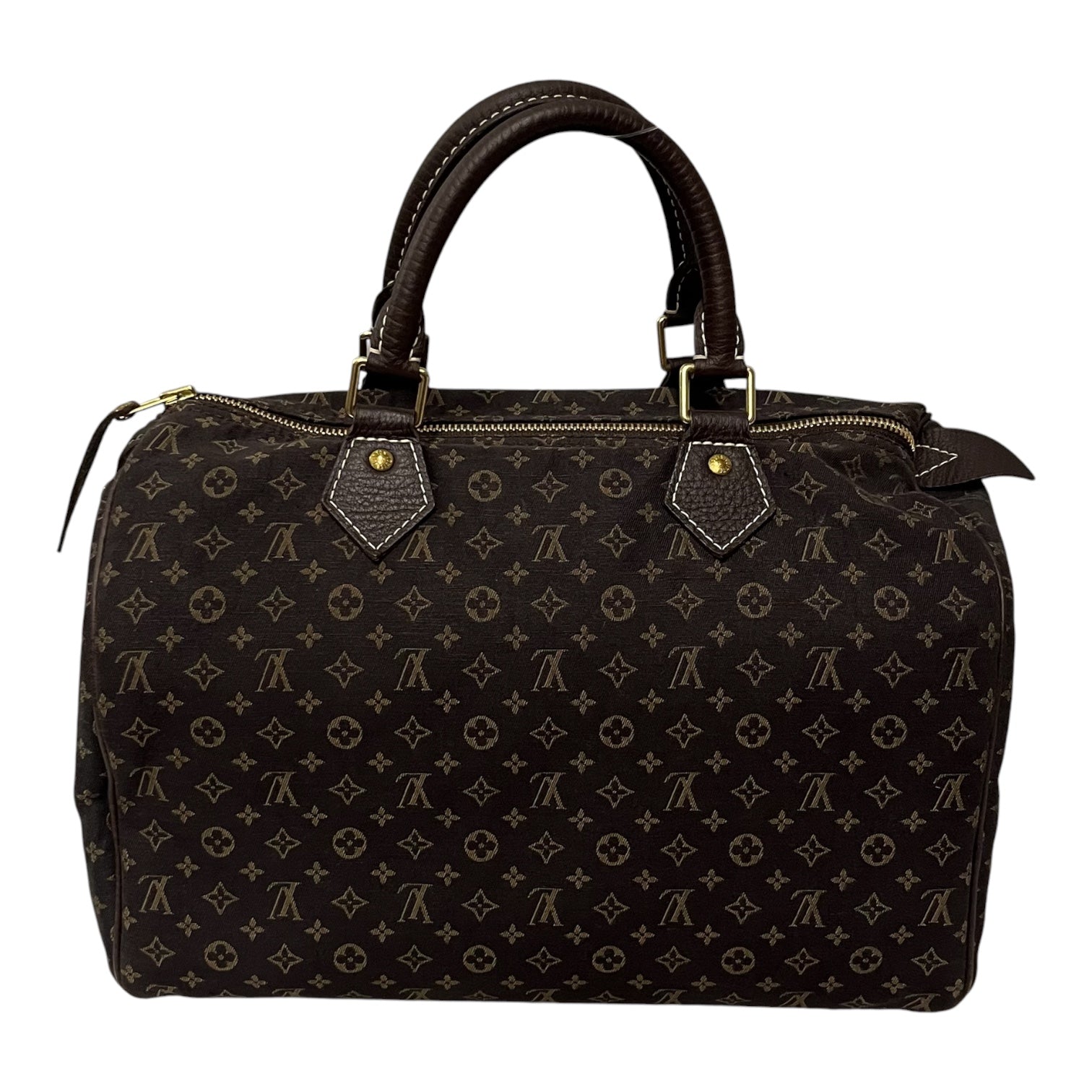 LOUIS VUITTON/Hand Bag/Cotton/BRW/dark fabric monogram view 2