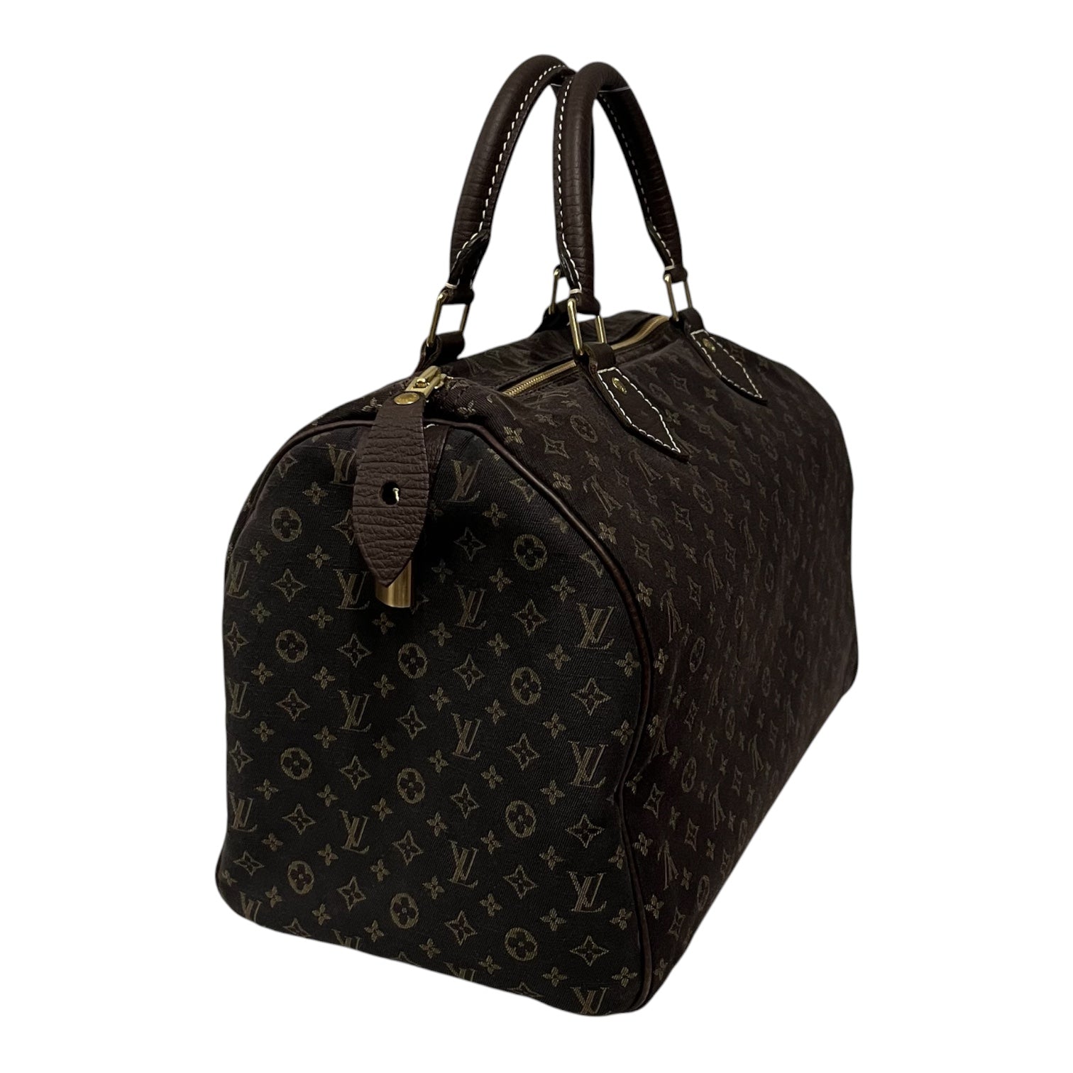 LOUIS VUITTON/Hand Bag/Cotton/BRW/dark fabric monogram view 3
