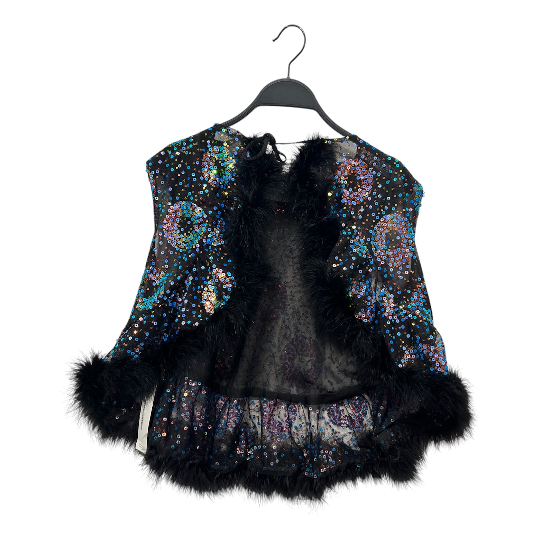 ANNA SUI/SL Blouse/S/Glitter/Polyester/BLK/ view 2