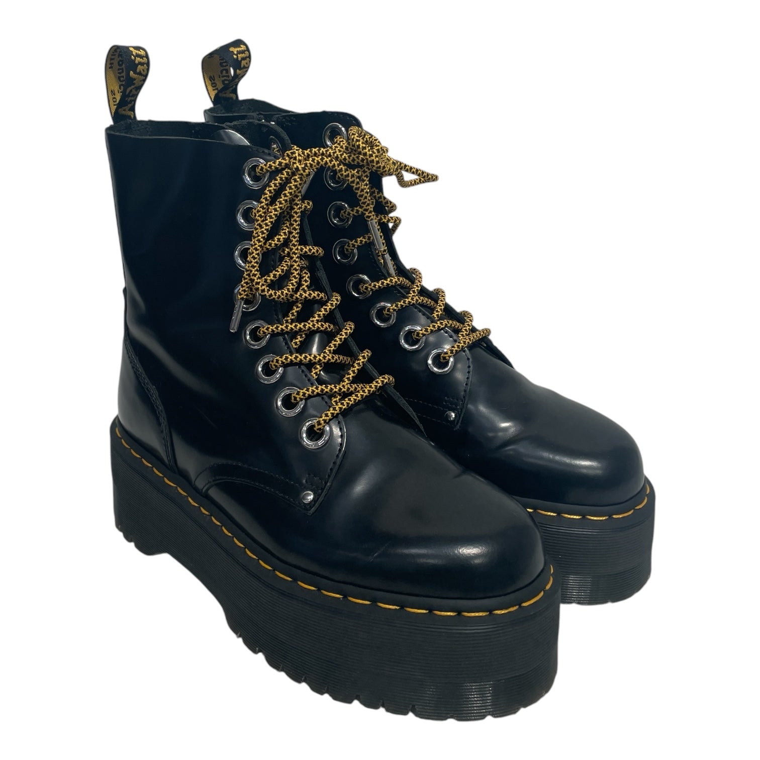 Dr.Martens/Hi-Sneakers/US 9/Faux Leather/BLK/U-Tip/ view 1