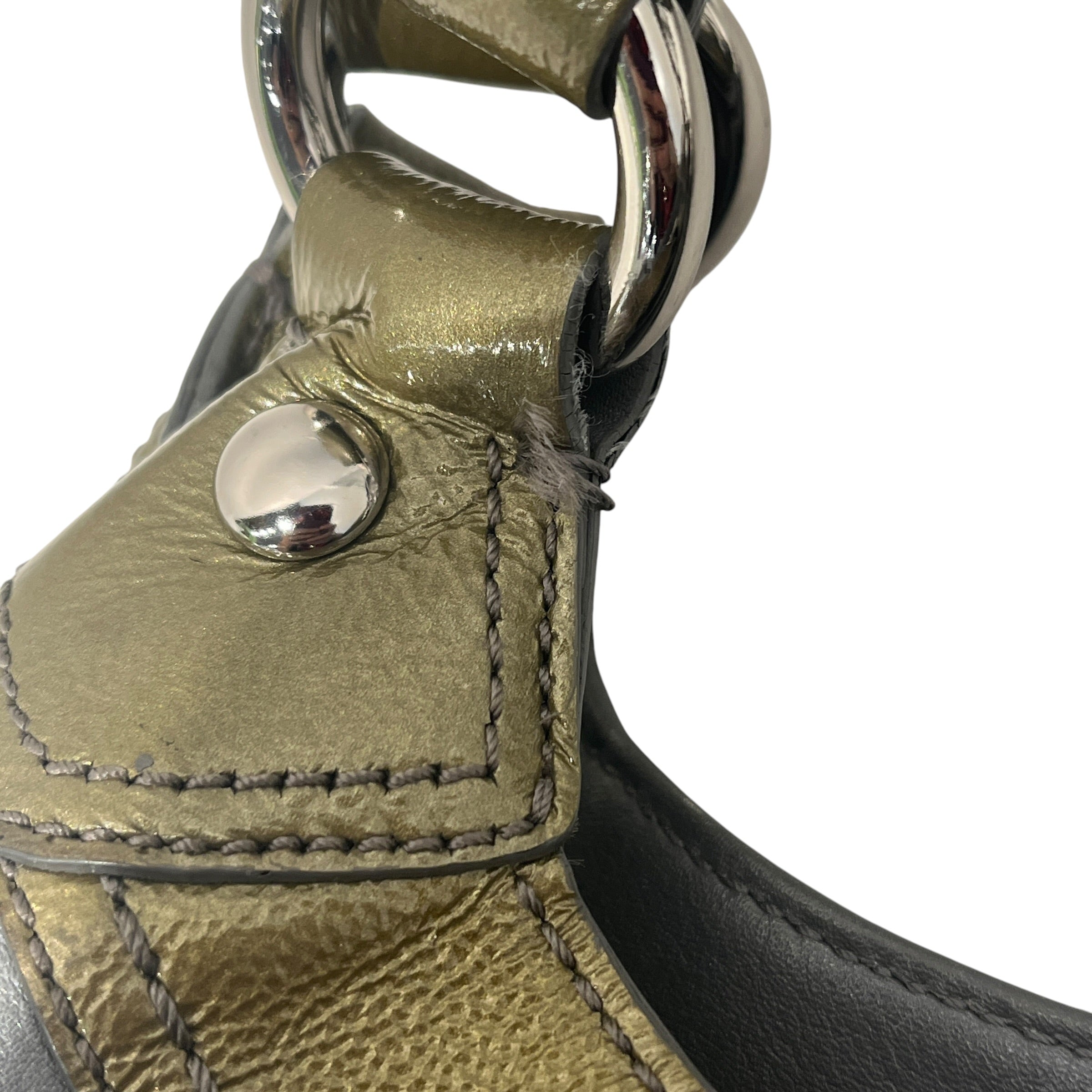 COACH/Hand Bag/Leather/SLV/Hobo/ Green leather view 8