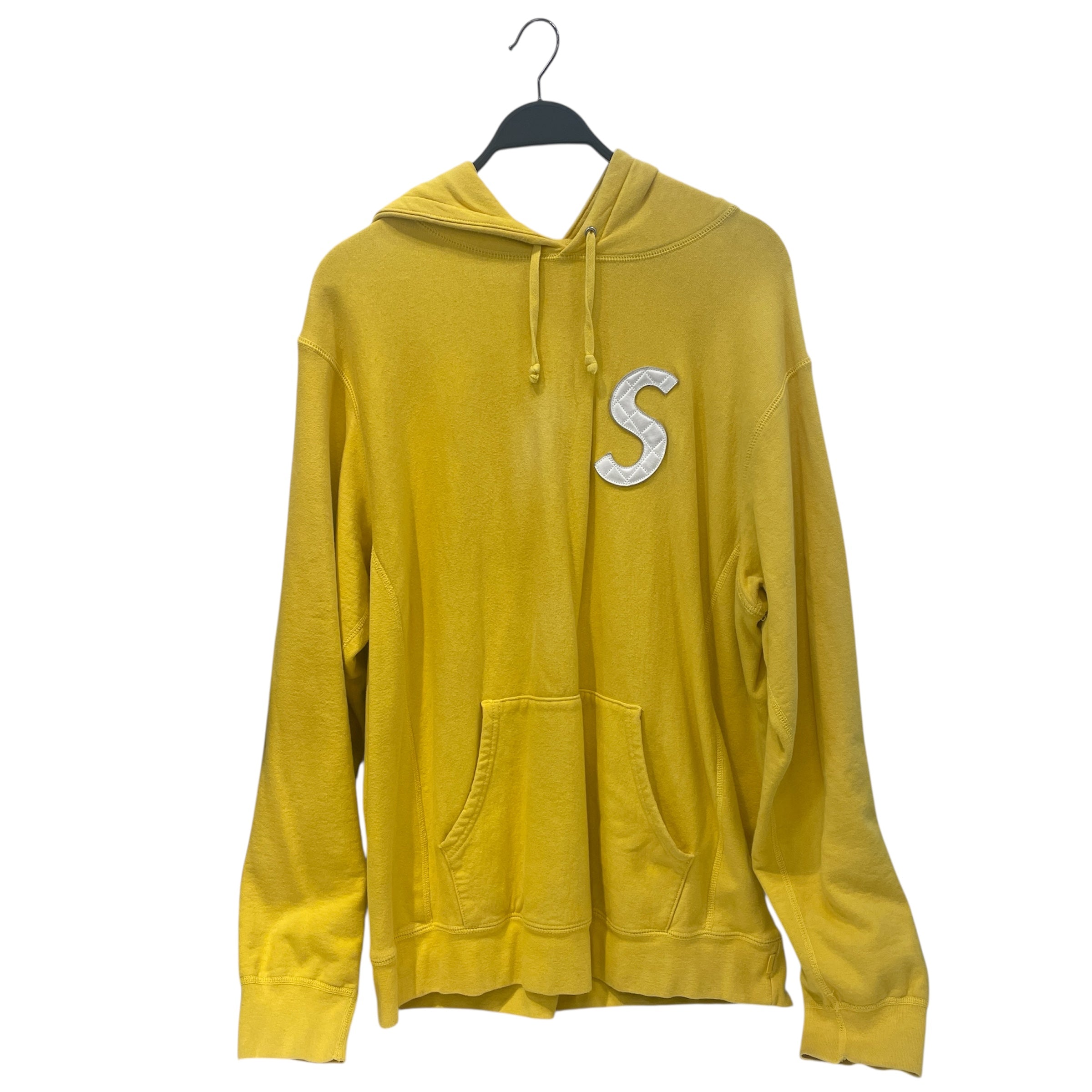 Supreme/Hoodie/XL/Cotton/YEL/Quilted S Logo view 1