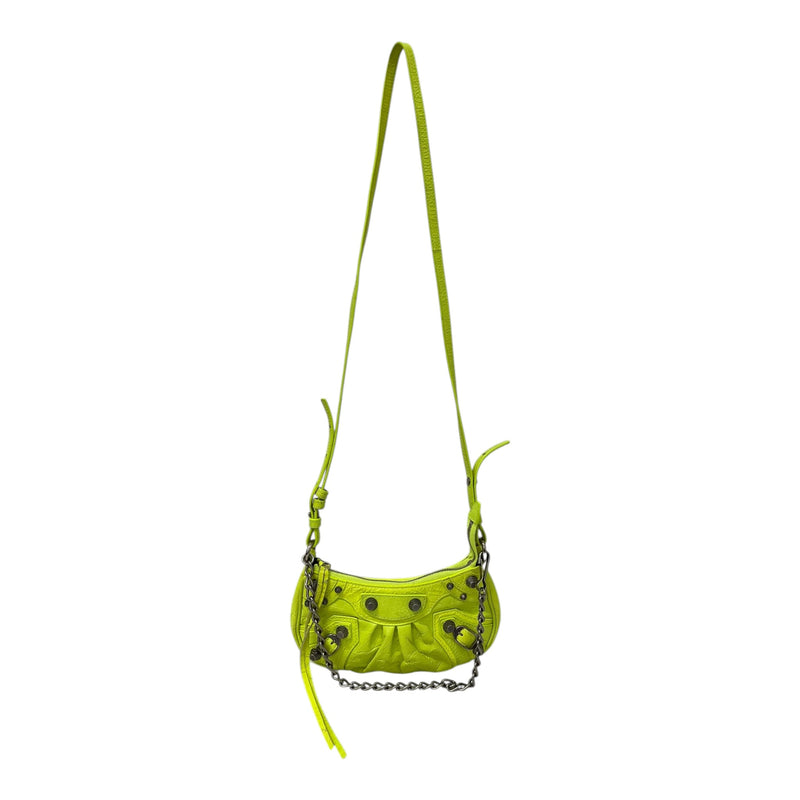 BALENCIAGA/Hand Bag/YEL/neon yellow city shoulder bag