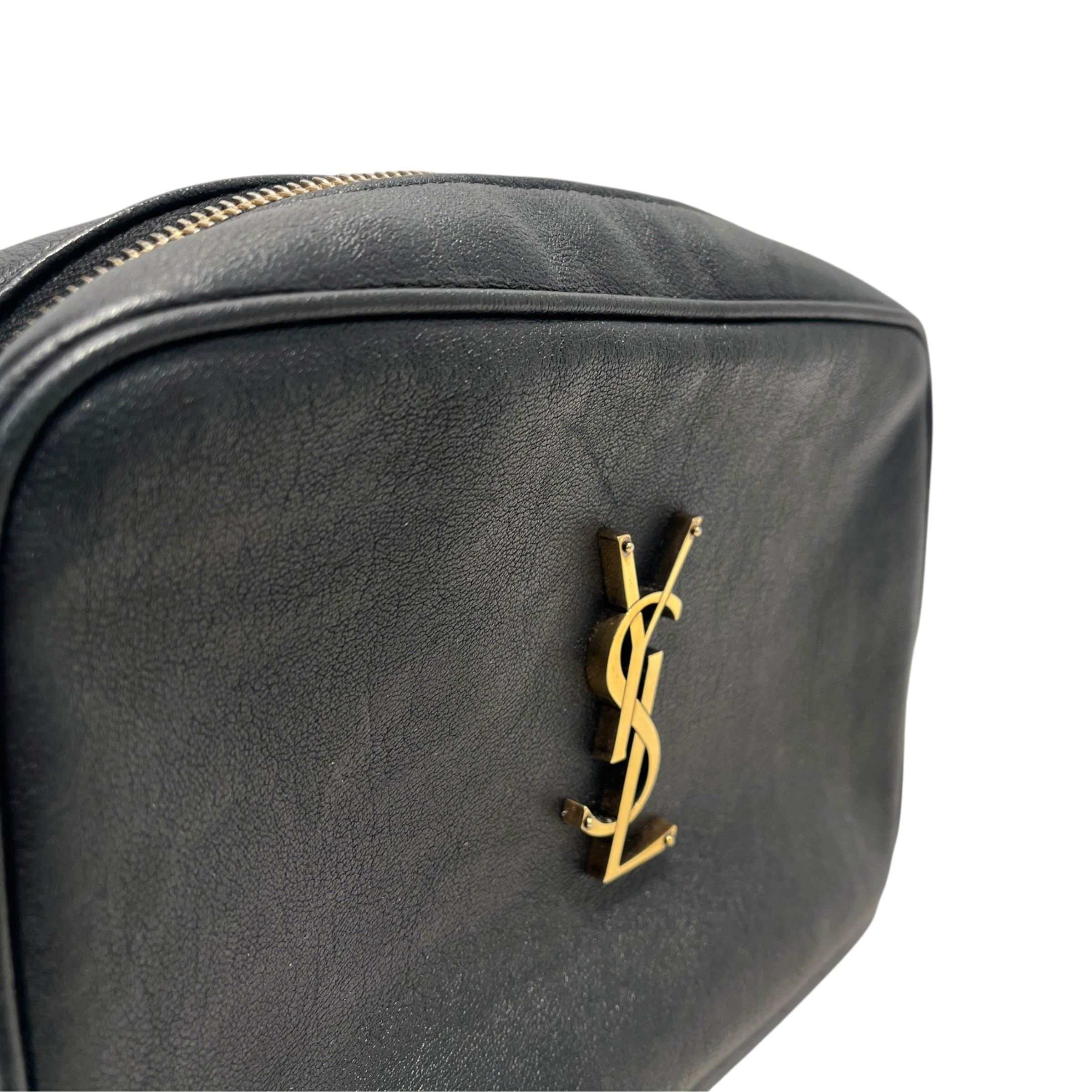 SAINT LAURENT/Cross Body Bag/Leather/BLK/camera bag w/ tassel view 6