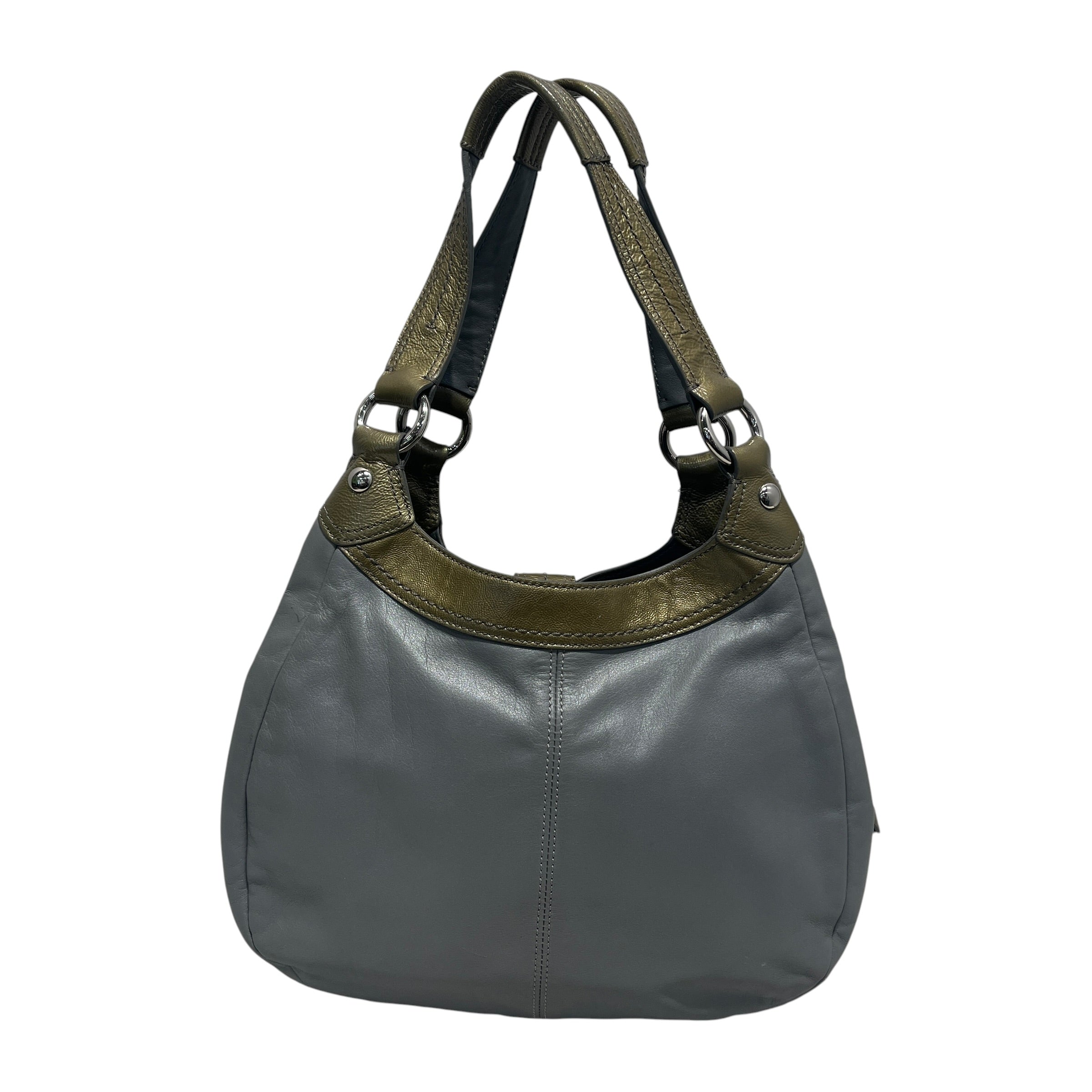COACH/Hand Bag/Leather/SLV/Hobo/ Green leather view 2