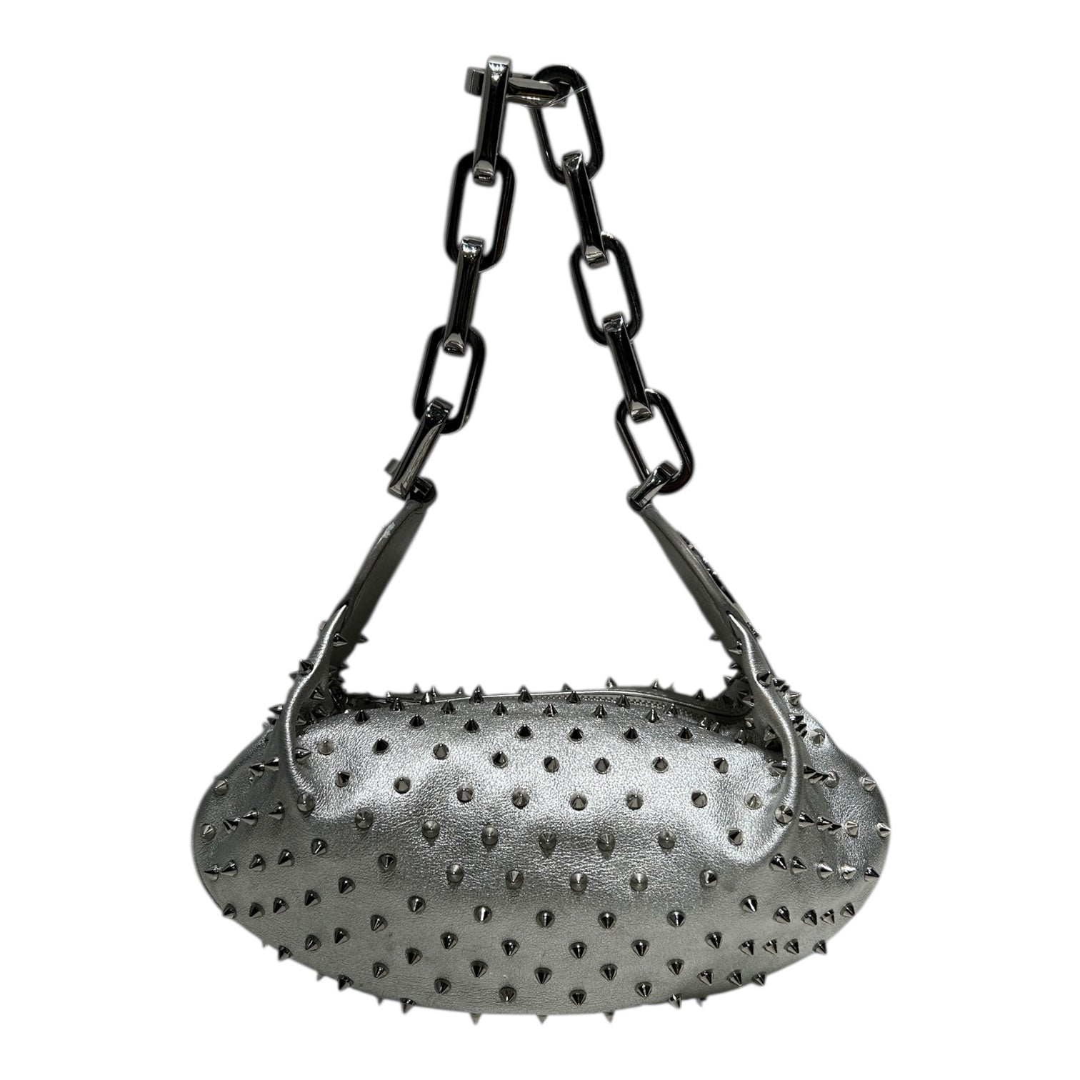 Christian Louboutin/Bag/SLV/LE 54 LEATHER SPIKED METALLIC view 1