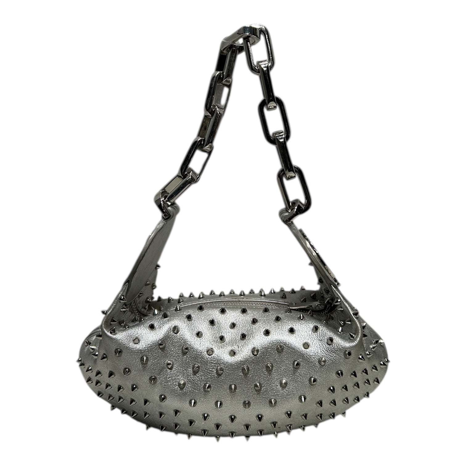 Christian Louboutin/Bag/SLV/LE 54 LEATHER SPIKED METALLIC view 2