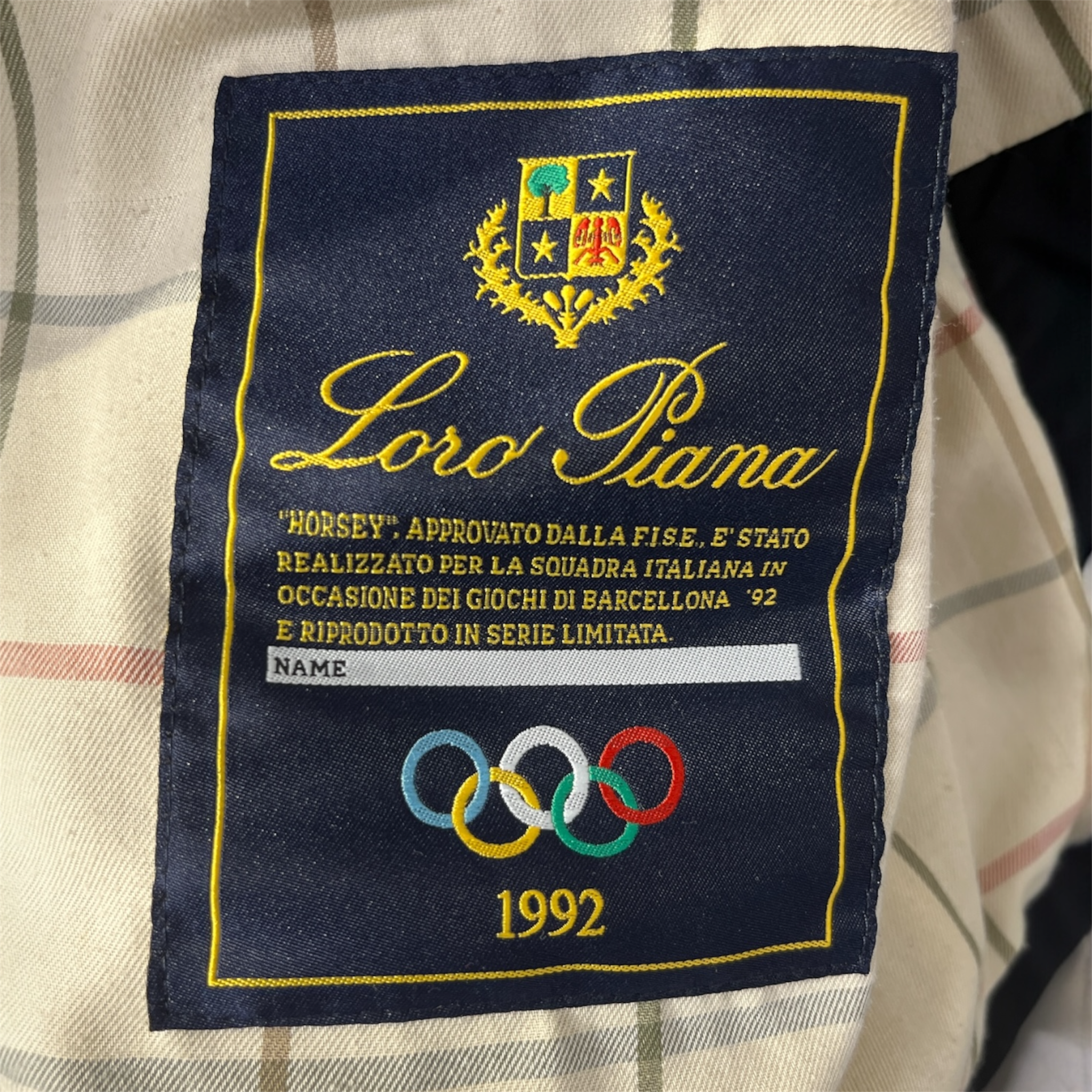 Loro Piana/Windbreaker/XXL/NVY/LEATHER NECKLINE view 3