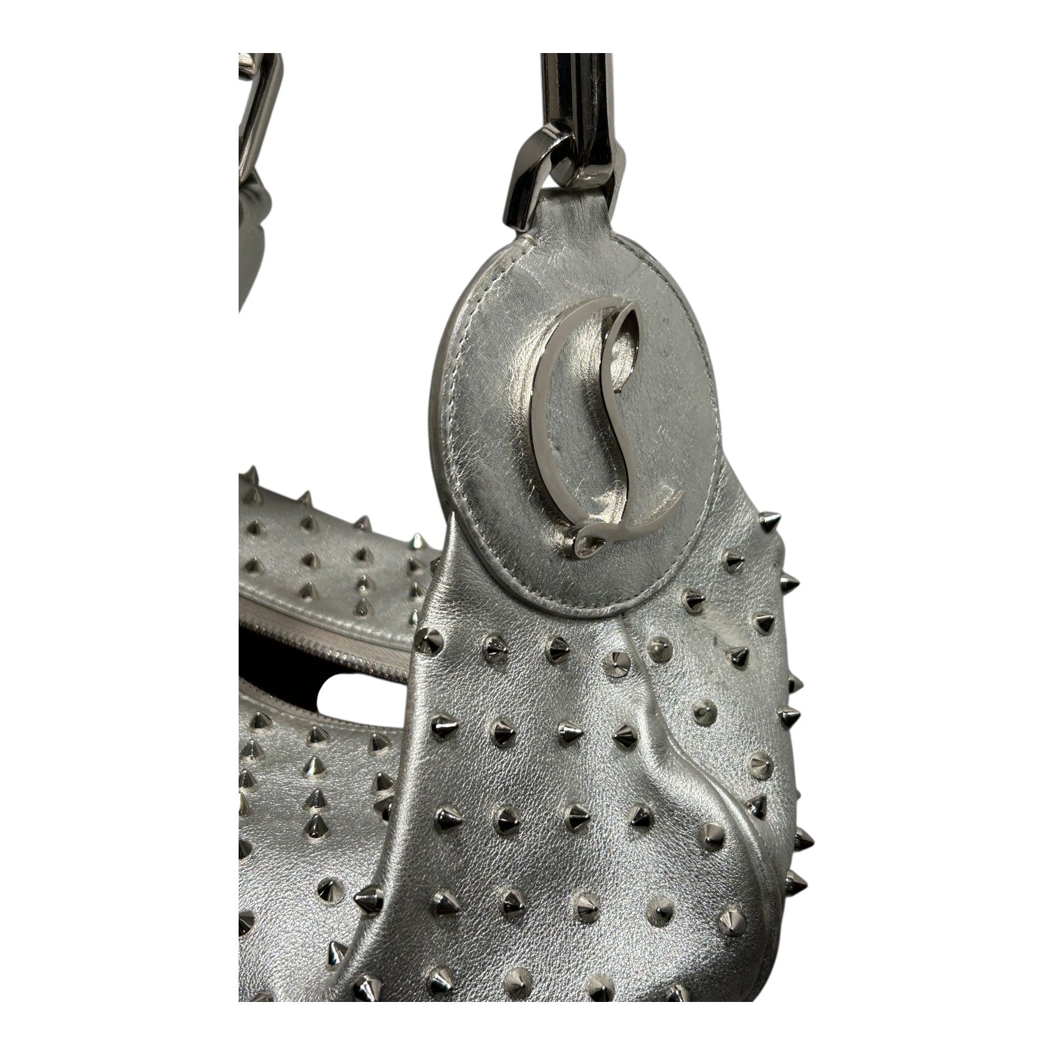 Christian Louboutin/Bag/SLV/LE 54 LEATHER SPIKED METALLIC view 6