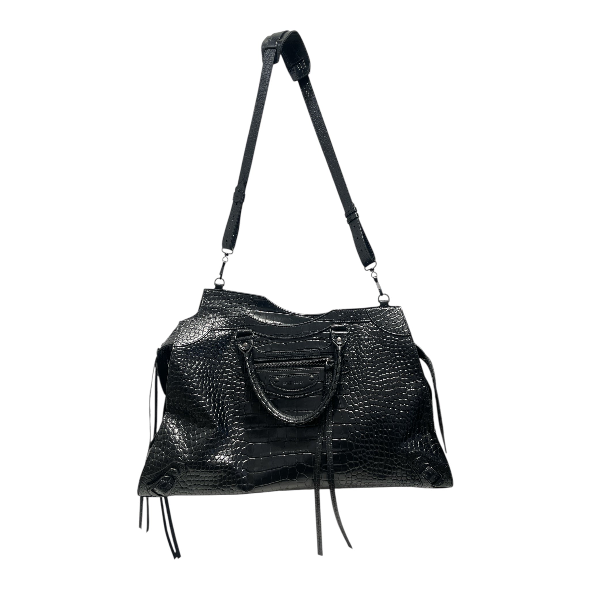 BALENCIAGA/Bag/Animal Pattern/Leather/BLK/Neo Cagole Weekender Bag view 1