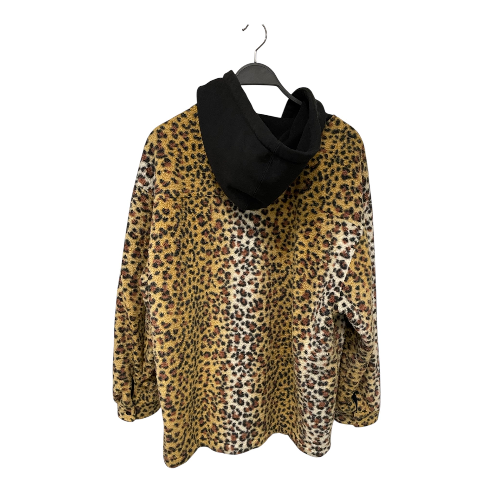 Supreme/Zip Up Hoodie/XL/Animal Pattern/Cotton/BRW/BLK HOOD | CHEETAH PRINT view 2