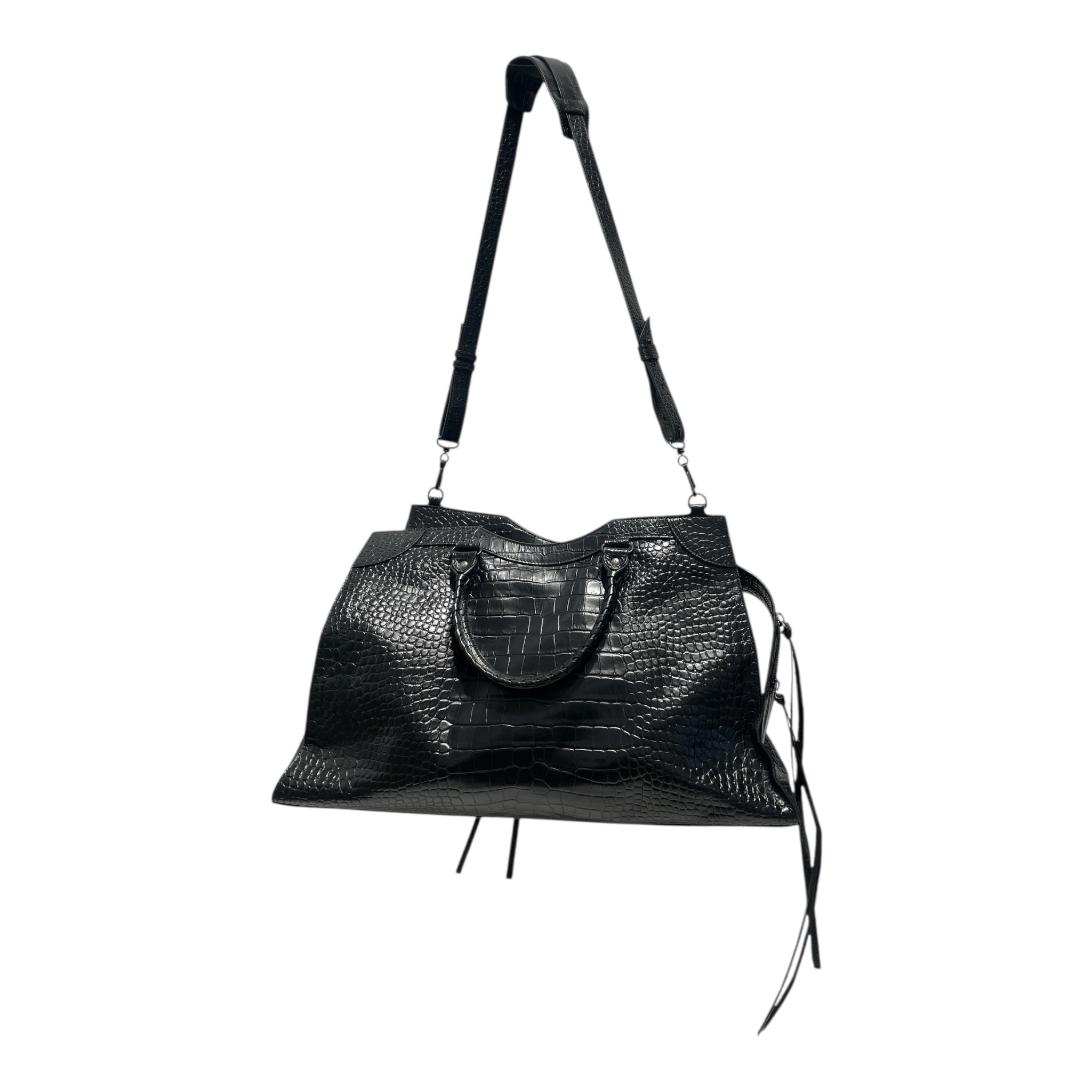 BALENCIAGA/Bag/Animal Pattern/Leather/BLK/Neo Cagole Weekender Bag view 2