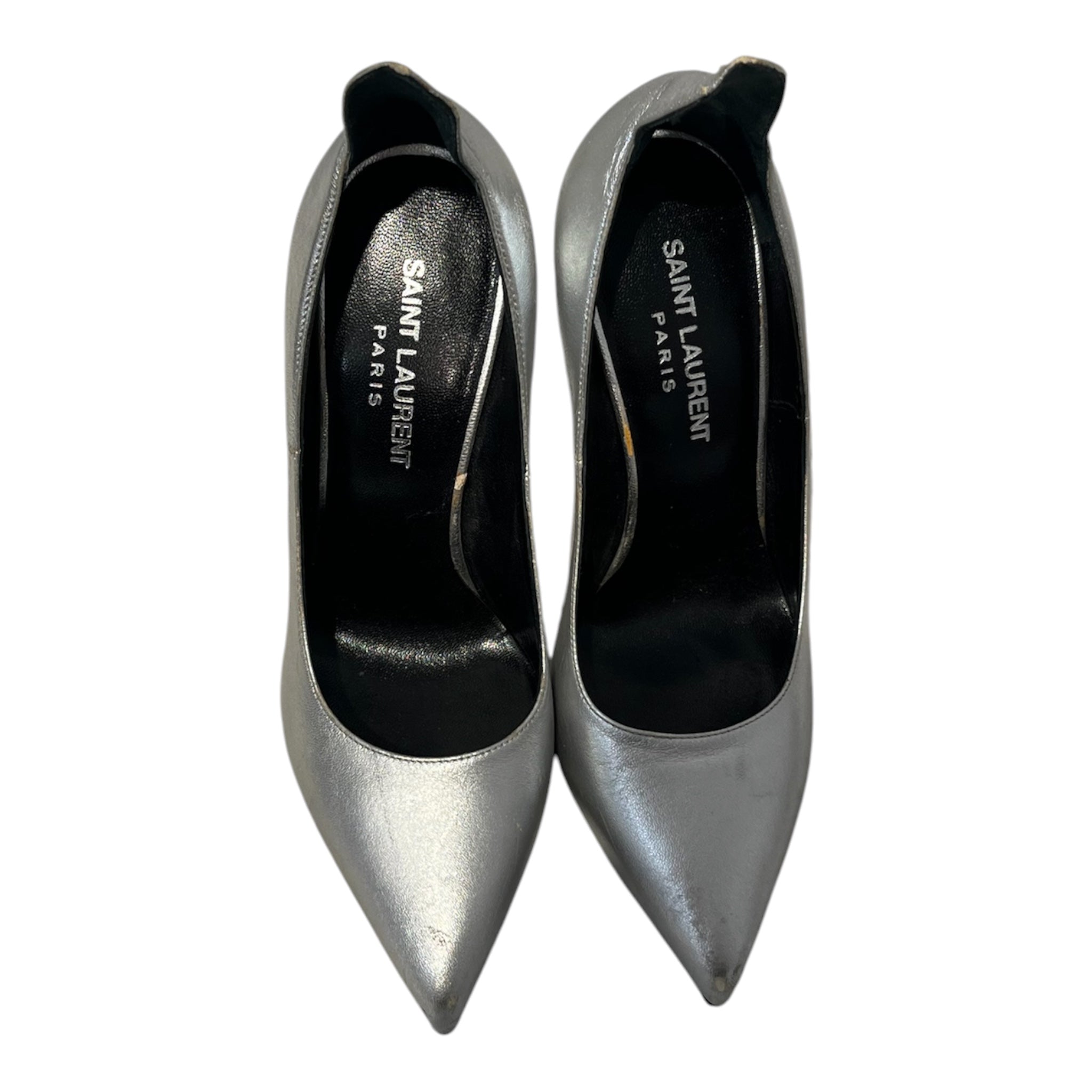 SAINT LAURENT/Heels/EU 35/Cotton/SLV/ view 4