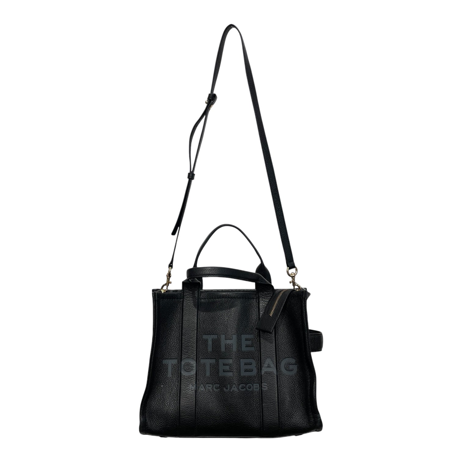 MARC JACOBS/Tote Bag/Leather/BLK/FLAT HANDLES BIG TOTE view 1