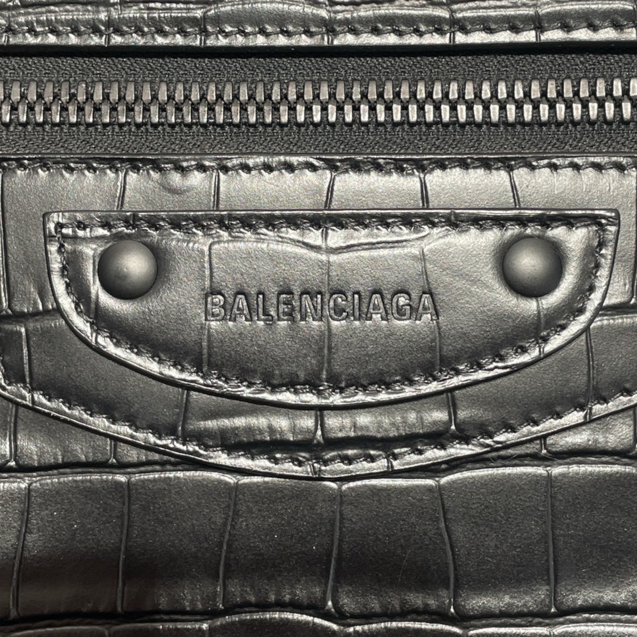BALENCIAGA/Bag/Animal Pattern/Leather/BLK/Neo Cagole Weekender Bag view 3