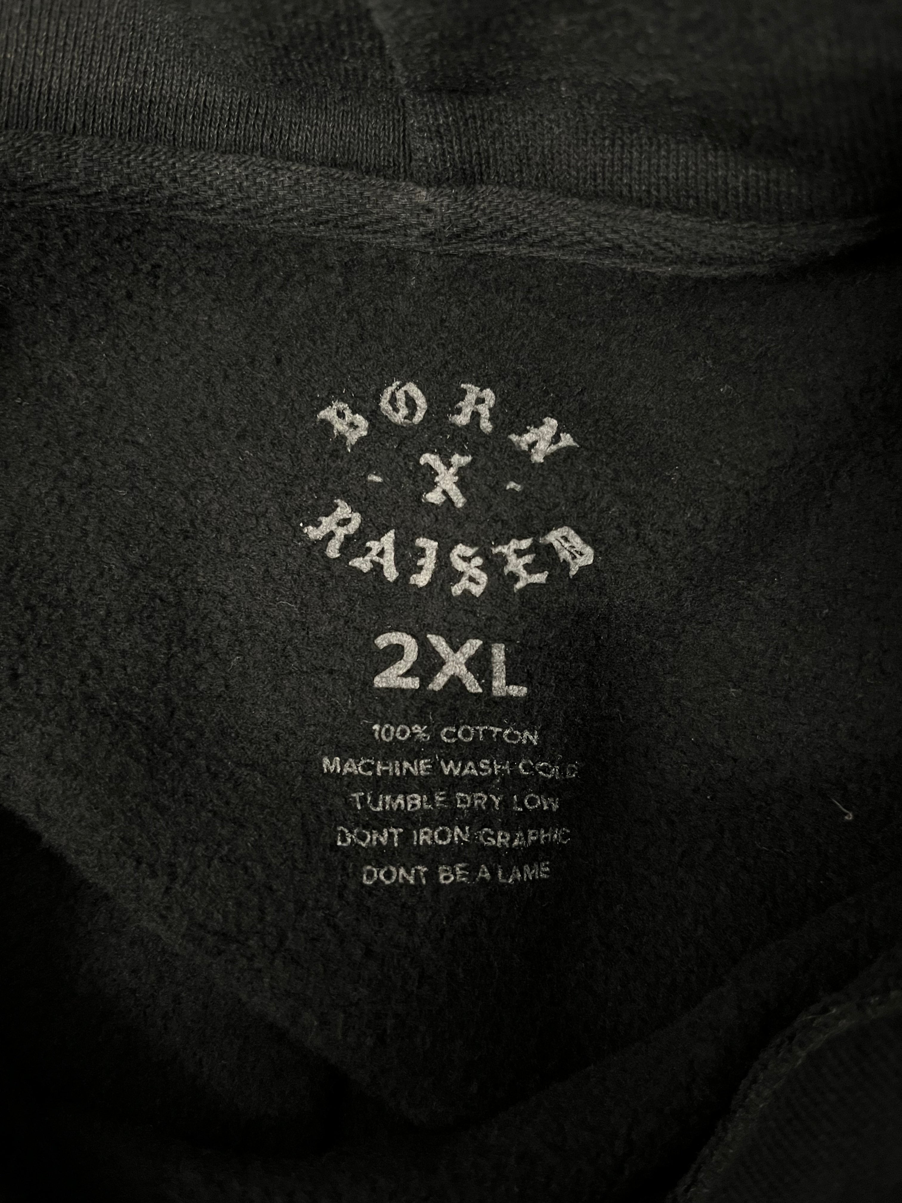 BORN X RAISED/Hoodie/XXL/Graphic/Cotton/BLK/Alacran view 3