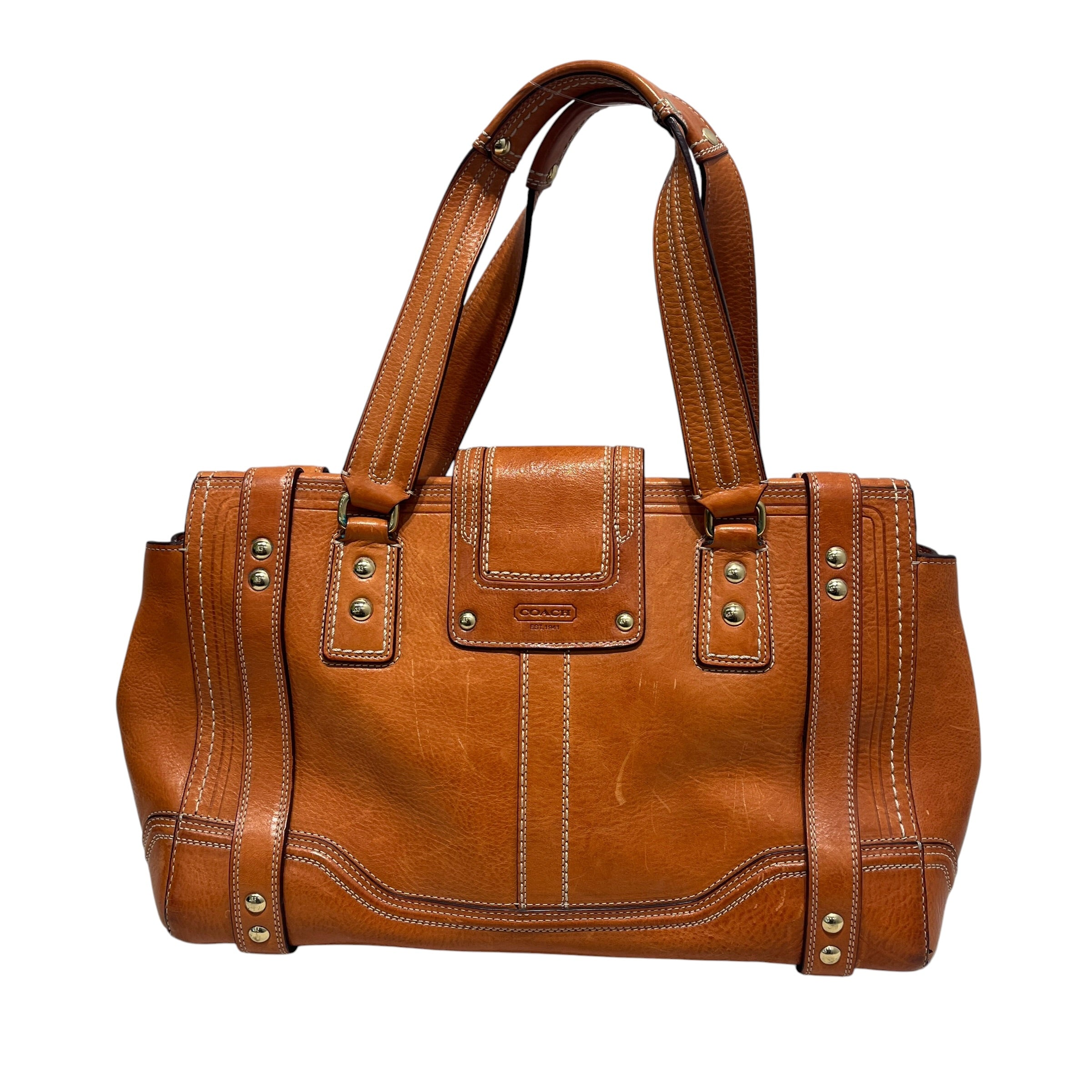 COACH/Tote Bag/Leather/CML/vintage hamptons turnlock view 2