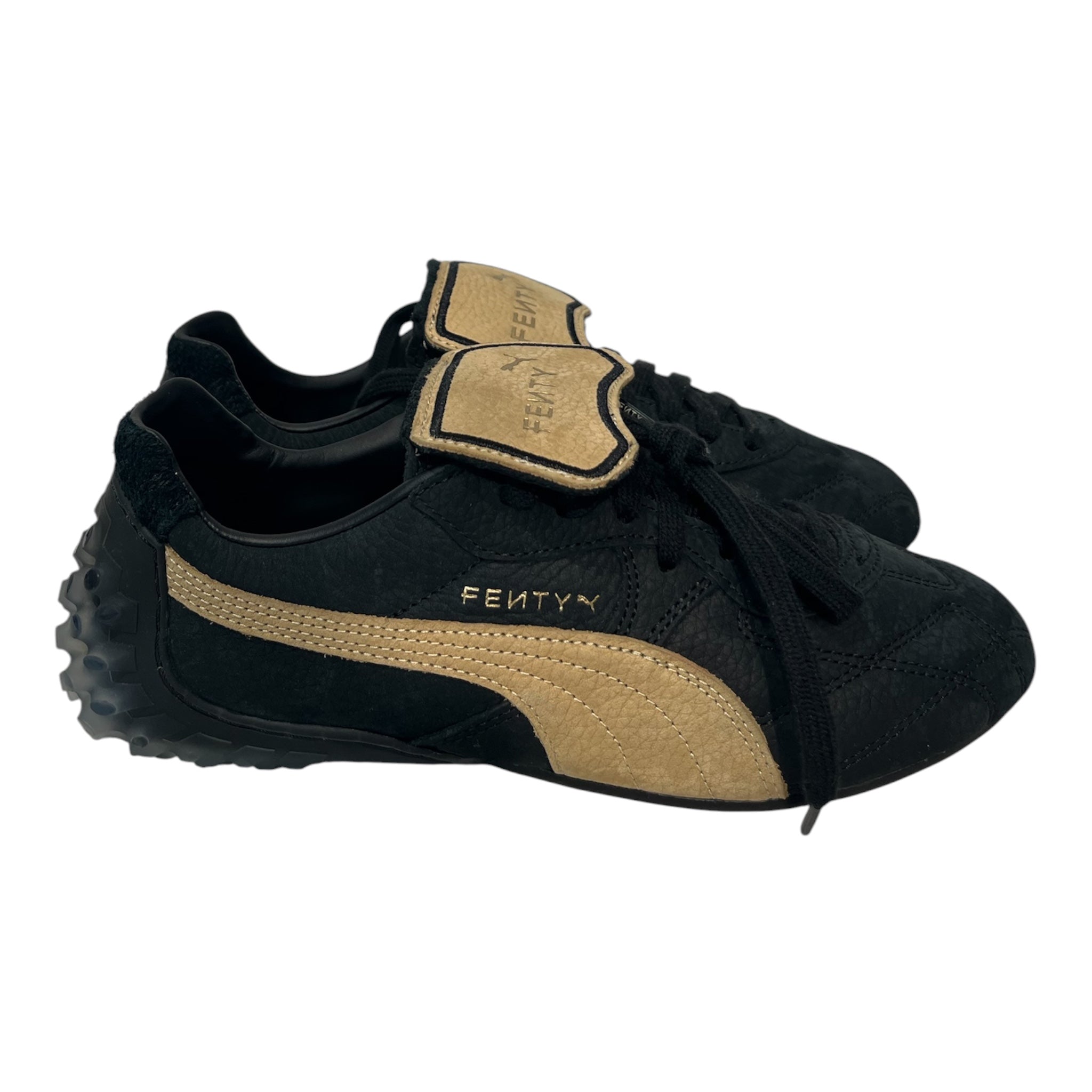 FENTY PUMA by Rihanna/Low-Sneakers/US 6.5/Leather/BLK/404779-01 BLK/BEIGE AVANTI LS view 3
