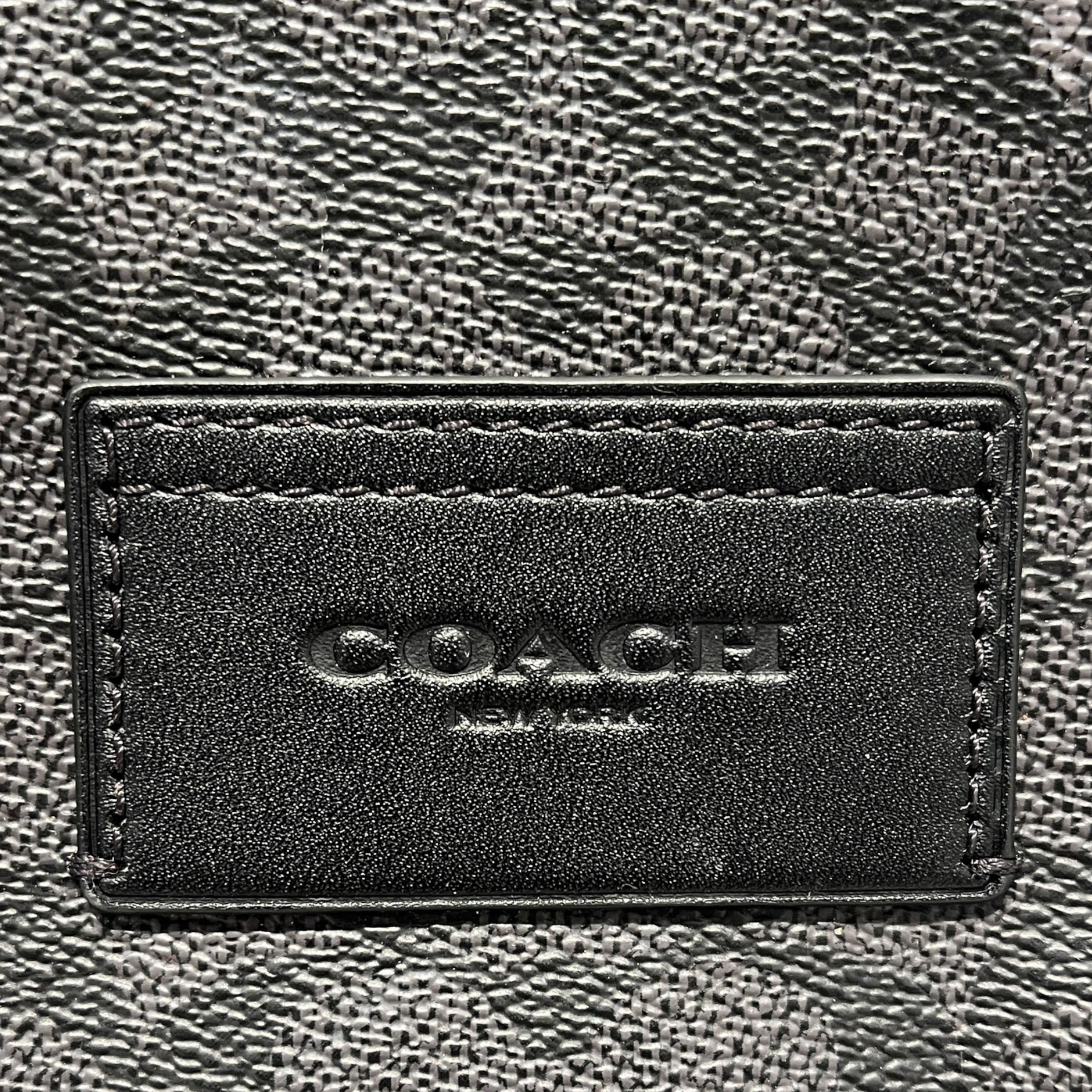 COACH/Cross Body Bag/All Over Print/Leather/BLK/racer sling view 3