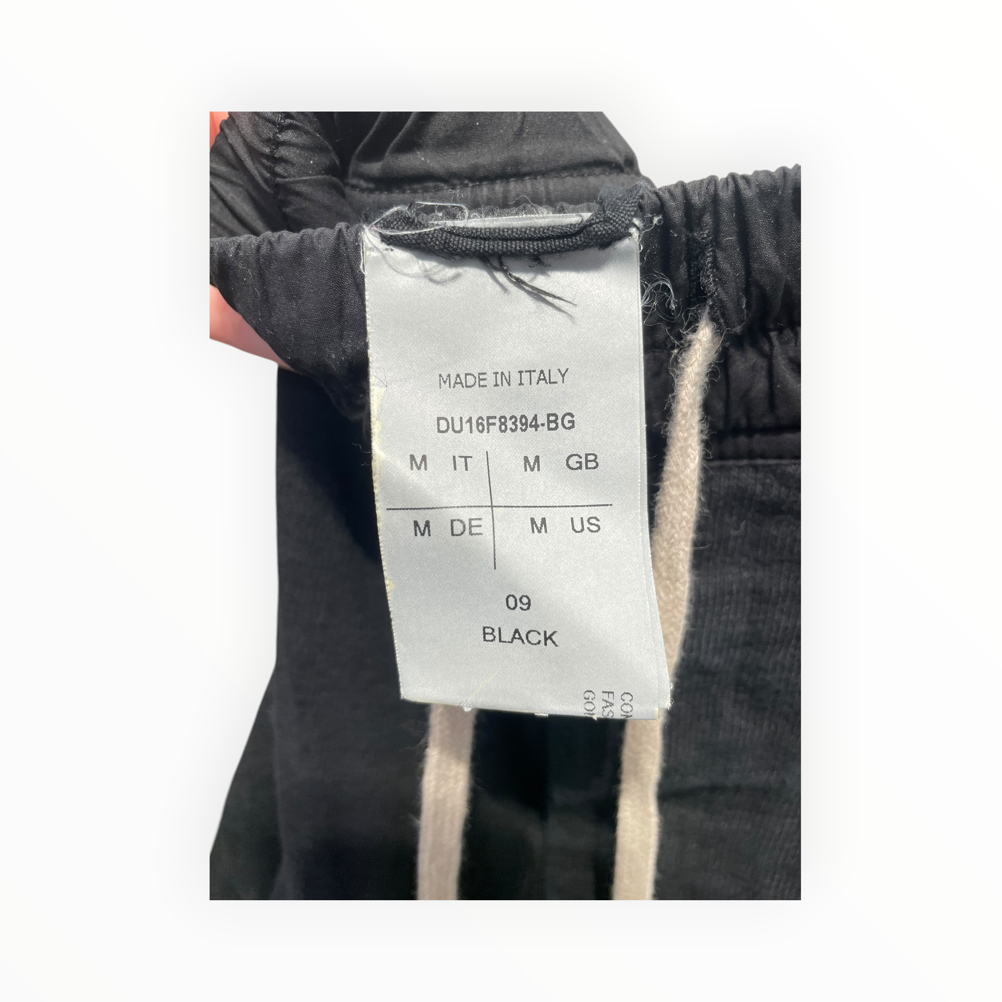 Rick Owens/Pants/M/Cotton/BLK/DU16F8394-BG view 3