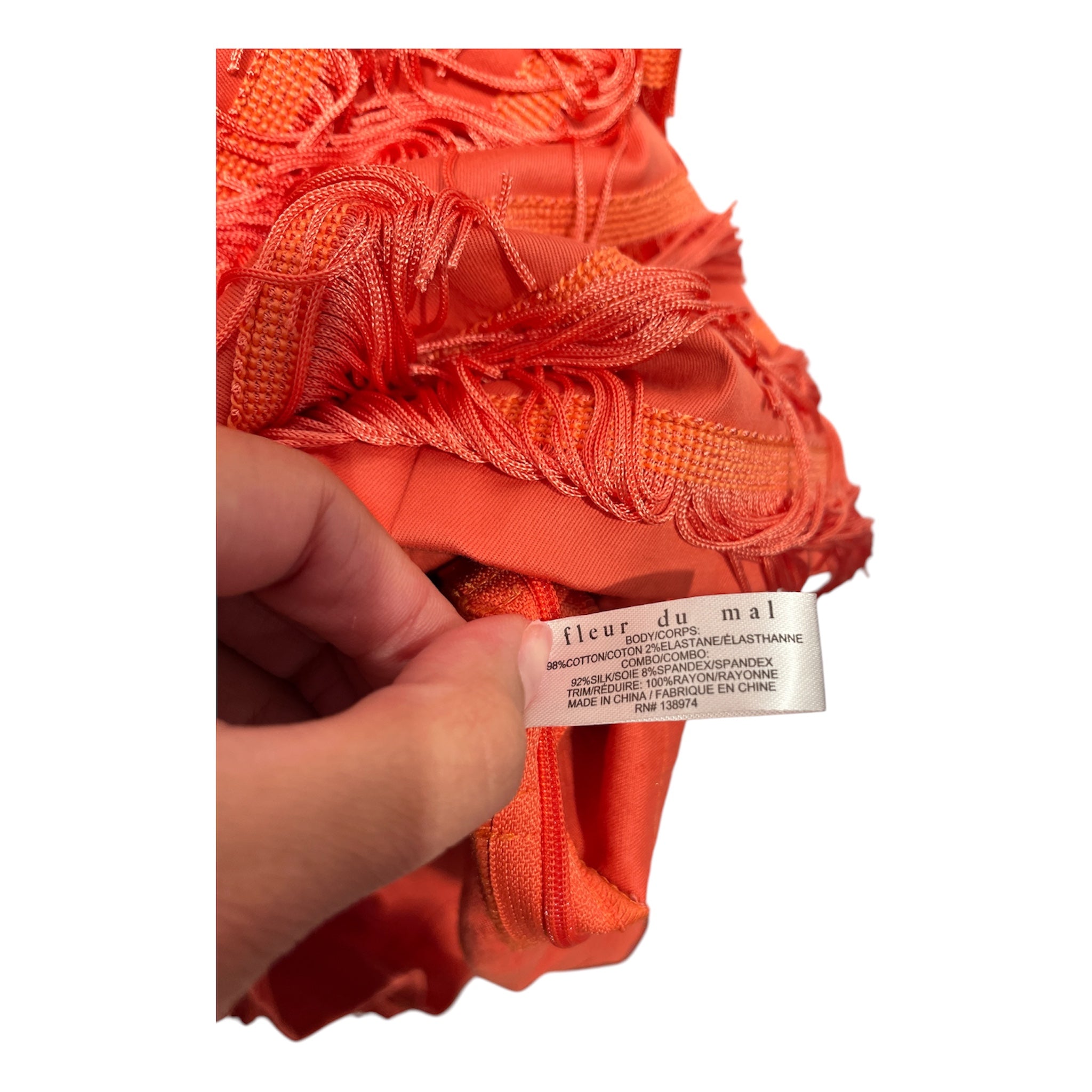 fleur du mal/Camisole Dress/XS/Cotton/ORN/fringe/ flapper dress view 5