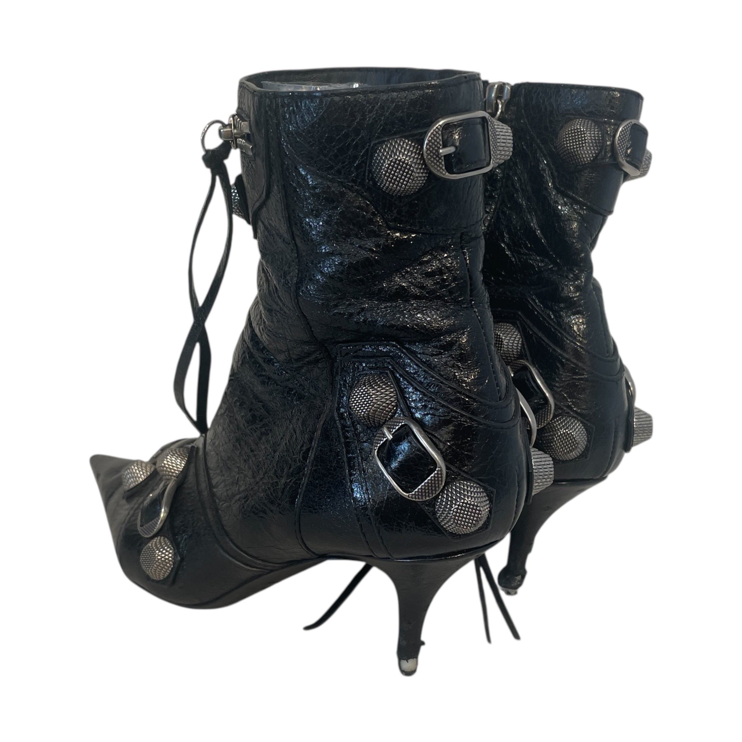 BALENCIAGA/Heels/EU 36/Leather/BLK/Cagole 55mm leather boots view 2