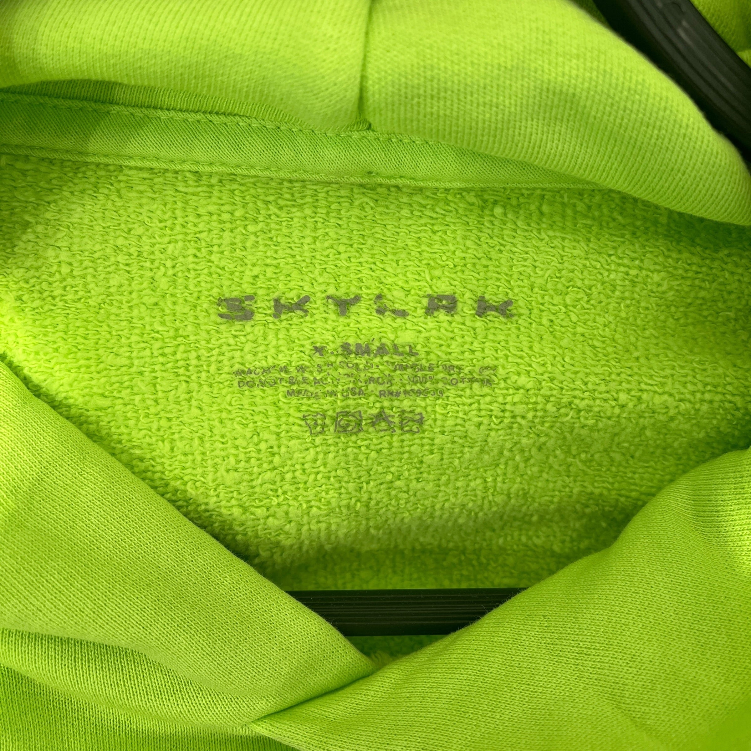 SKYLRK/Hoodie/S/Graphic/Cotton/GRN/IT'S NOT CLOCKING/COACHELLA view 3