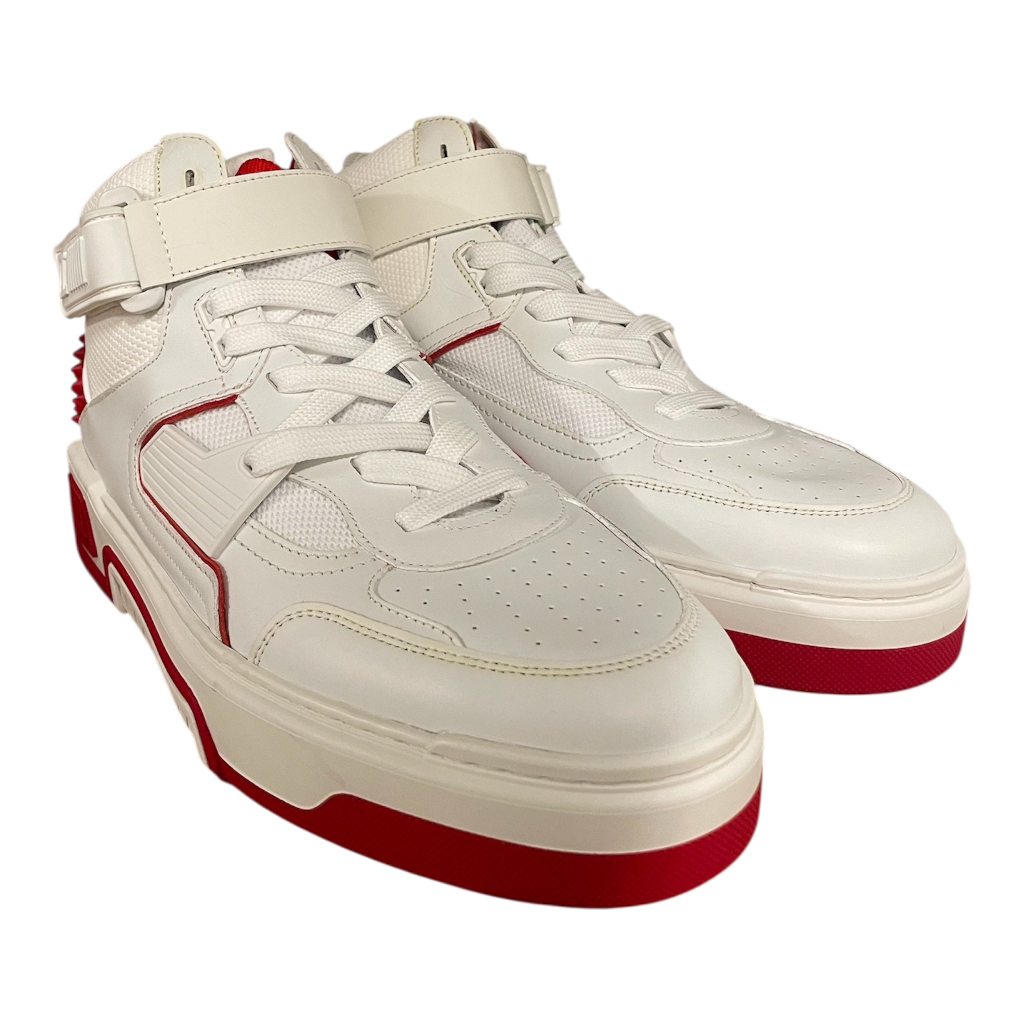 Christian Louboutin/Hi-Sneakers/EU 44/Leather/RED/ASTROLOUBI RED ON WHITE view 1