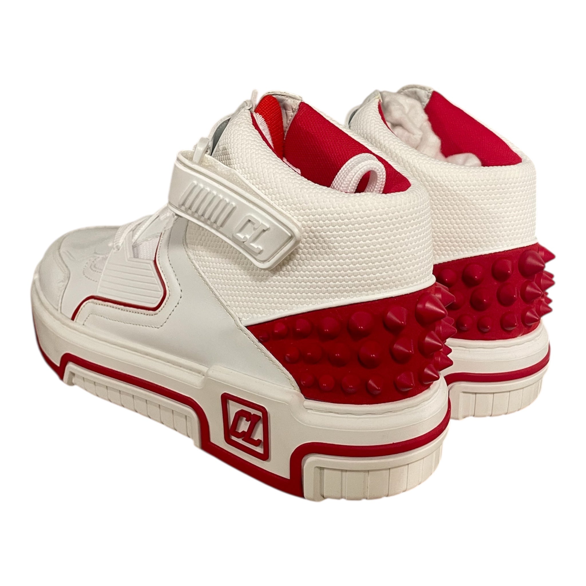 Christian Louboutin/Hi-Sneakers/EU 44/Leather/RED/ASTROLOUBI RED ON WHITE view 2