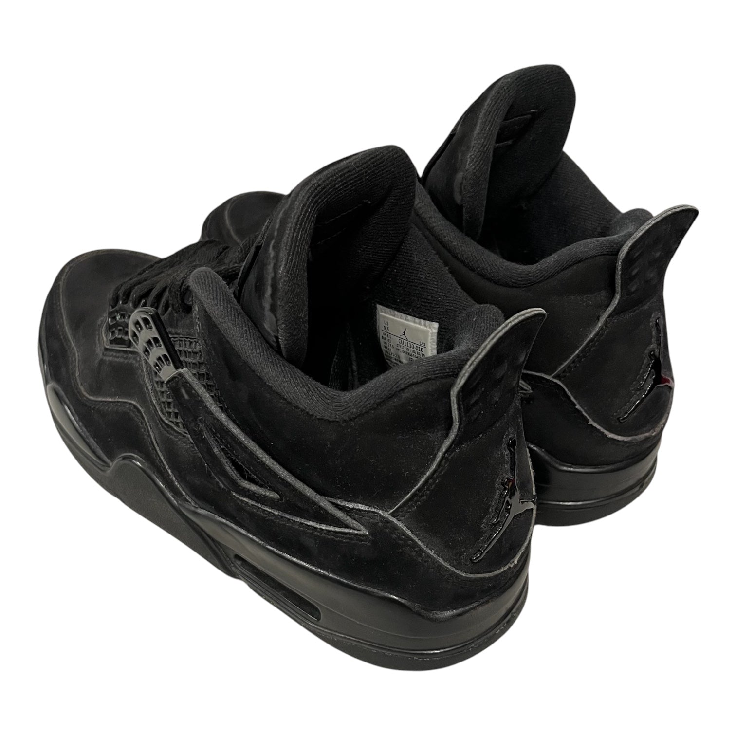 JORDAN BRAND/Low-Sneakers/US 9.5/BLK/aj4 black cat view 2
