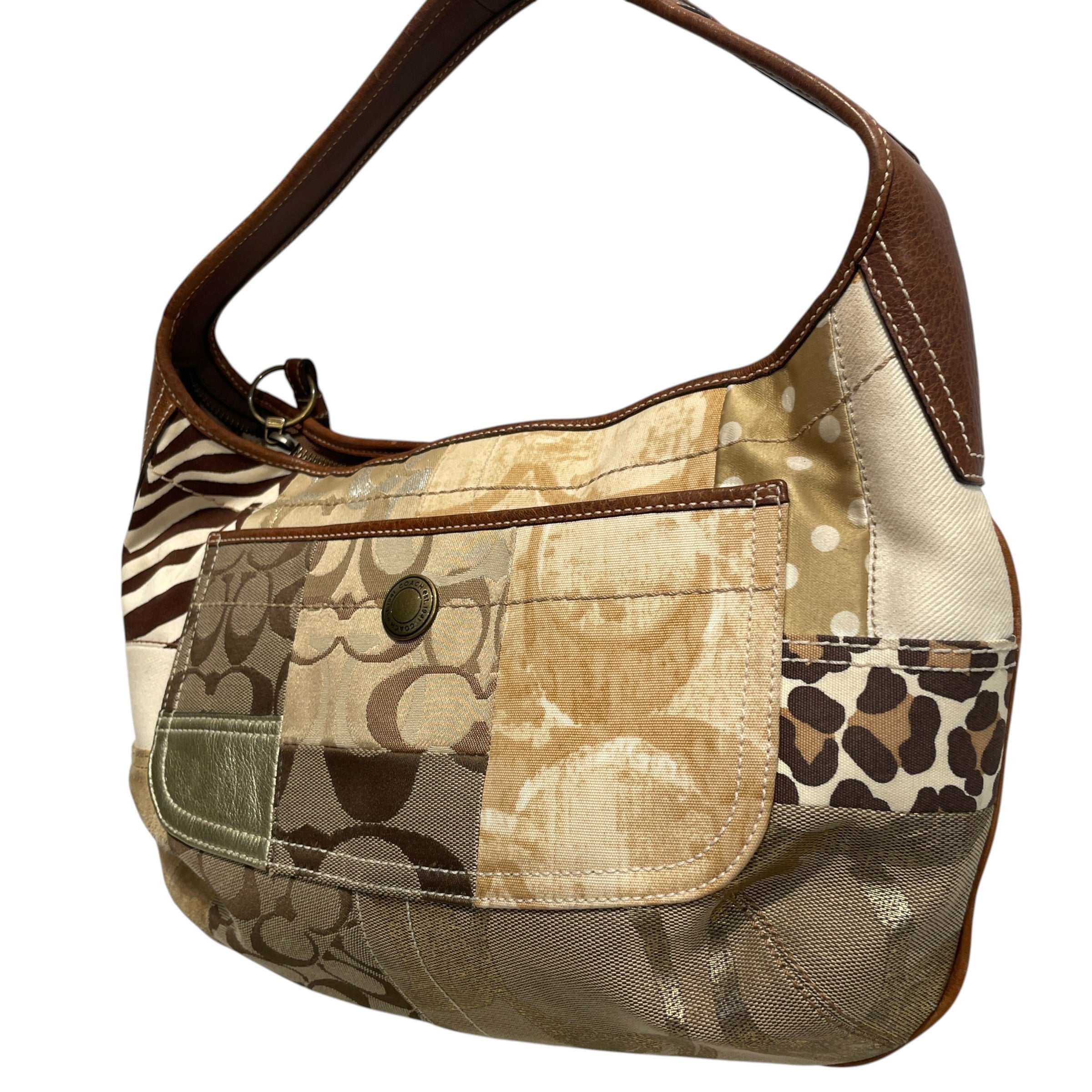 COACH/Hand Bag/Monogram/Cotton/MLT/Patchwork Handbag view 2