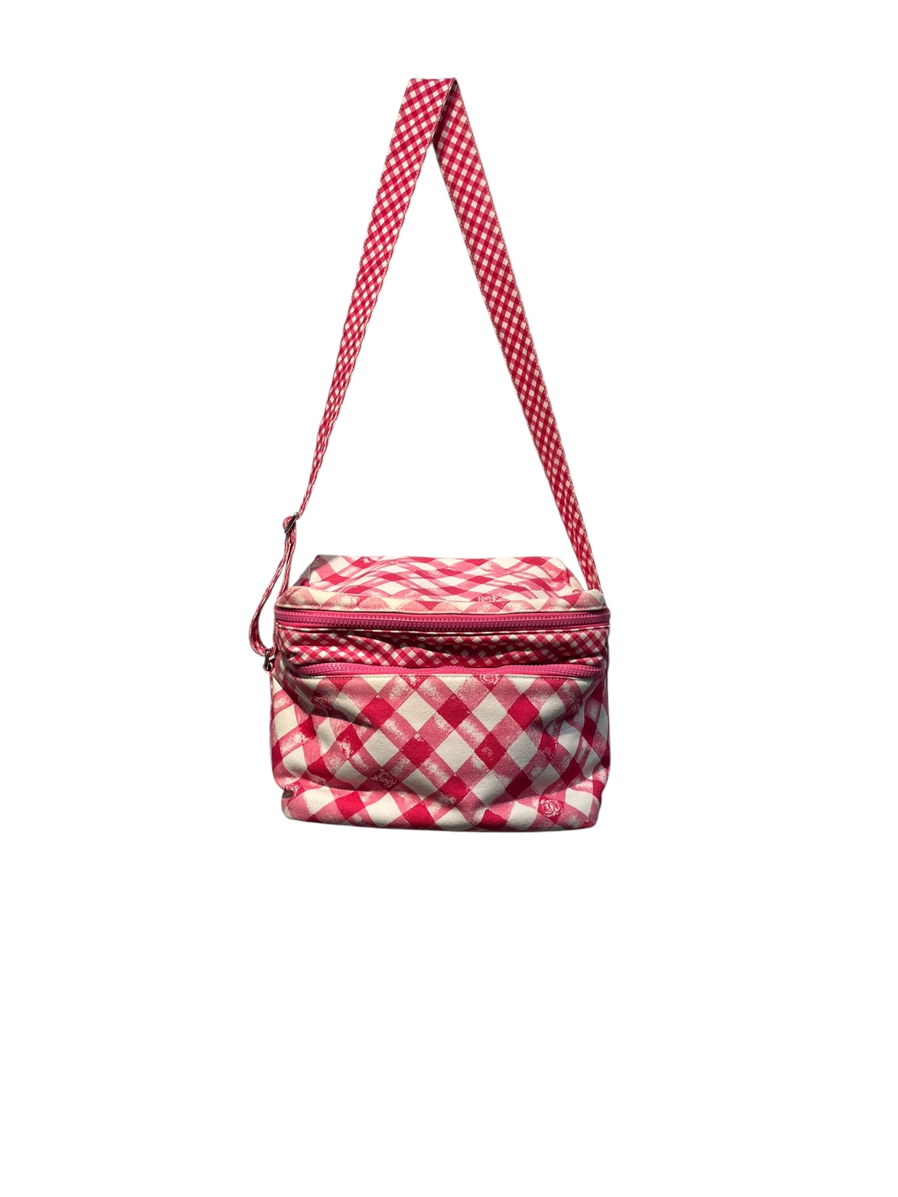 CHANEL/Bag/Gingham Check/PNK/CANVAS LUNCH BOX view 1