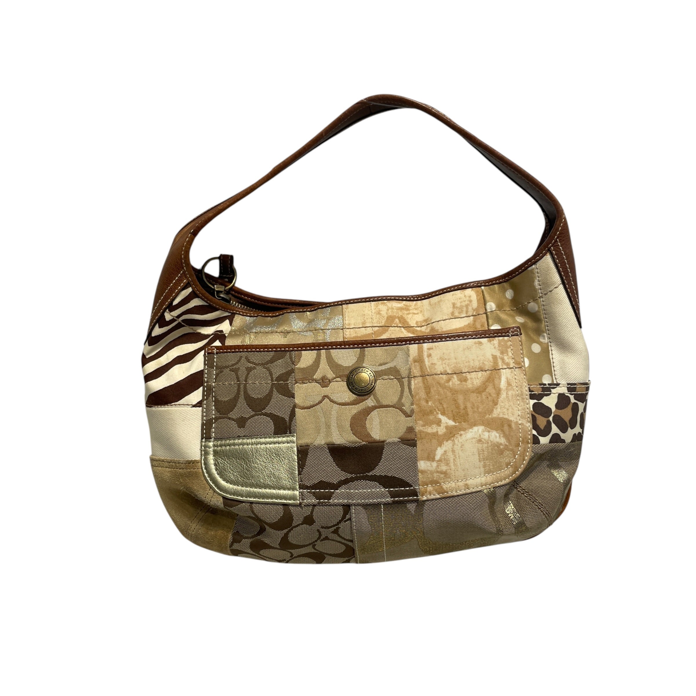 COACH/Hand Bag/Monogram/Cotton/MLT/Patchwork Handbag view 1