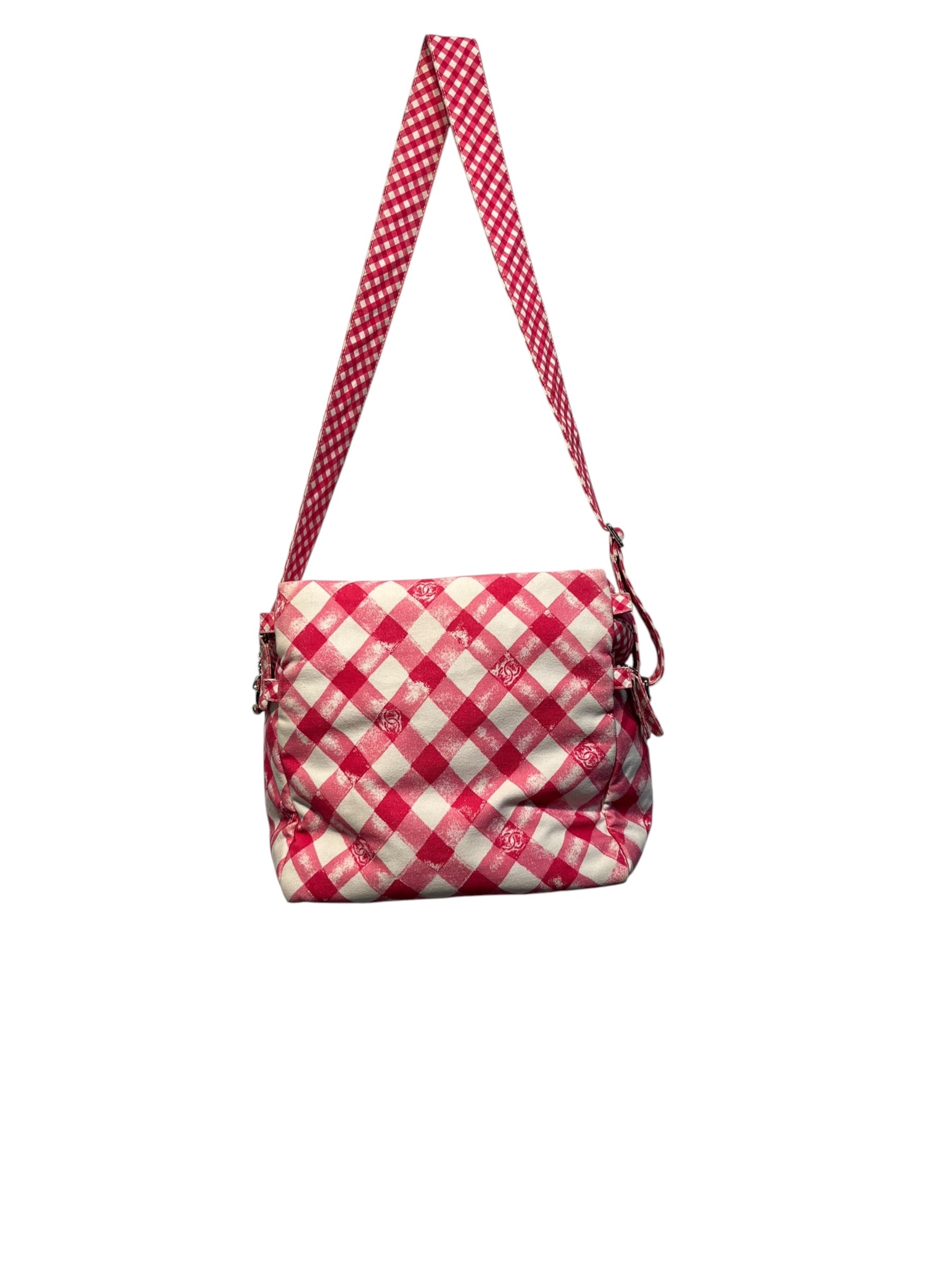 CHANEL/Bag/Gingham Check/PNK/CANVAS LUNCH BOX view 2