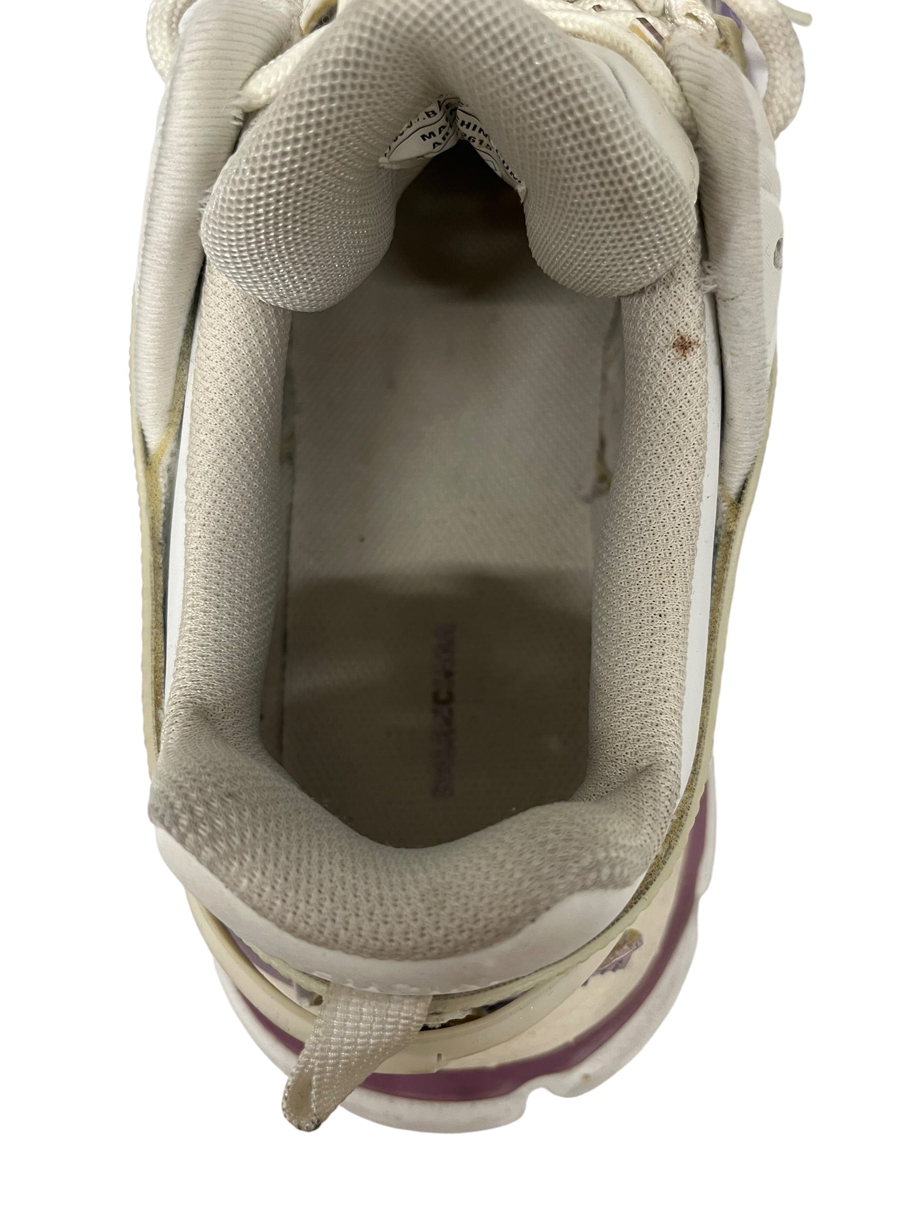 BALENCIAGA/Low-Sneakers/US 10/Polyester/WHT/TRACK, LIGHT PURPLE ACCENT view 3