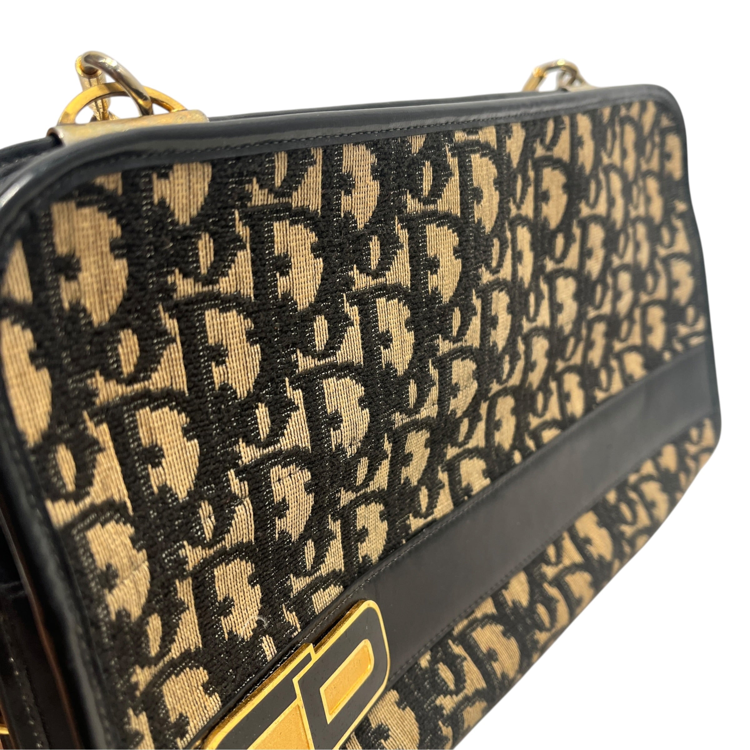 Christian Dior/Bag/Monogram/Cotton/BLK/VTG trotter monogram bag view 6