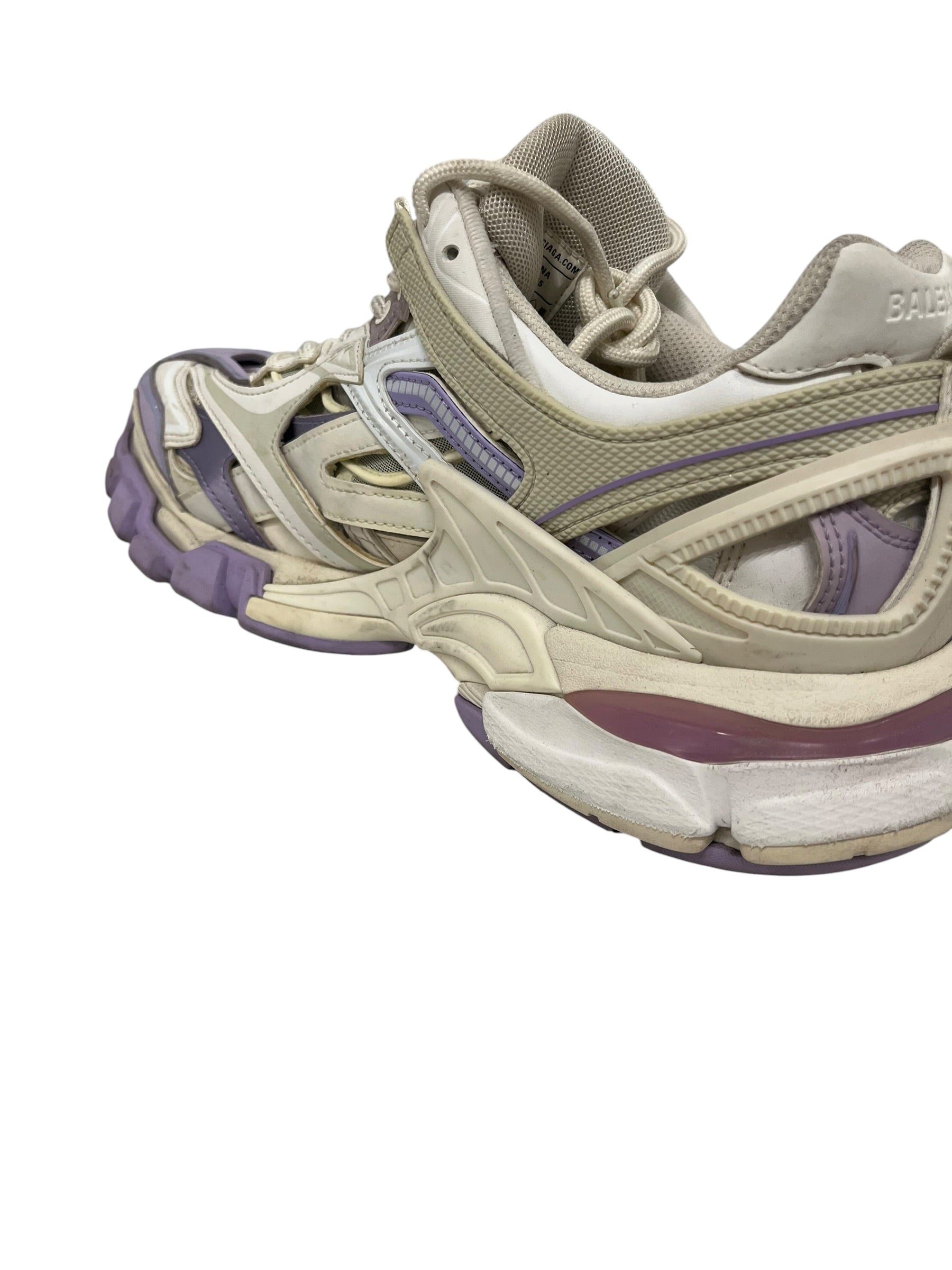 BALENCIAGA/Low-Sneakers/US 10/Polyester/WHT/TRACK, LIGHT PURPLE ACCENT view 5