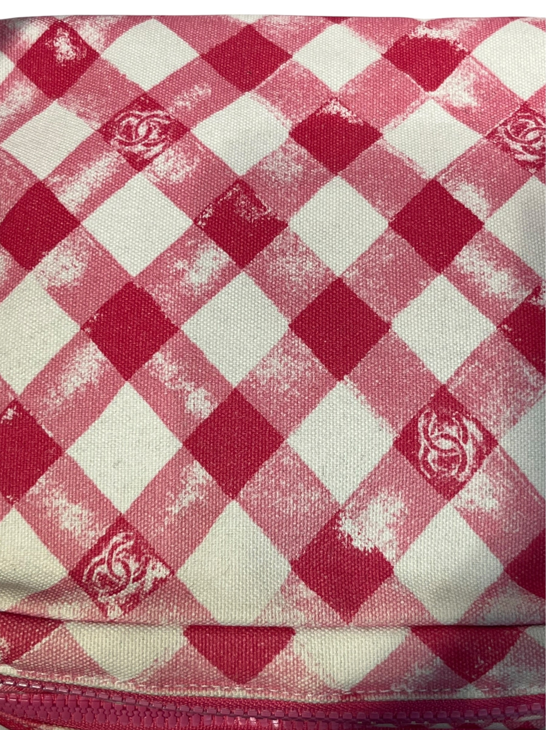 CHANEL/Bag/Gingham Check/PNK/CANVAS LUNCH BOX view 7