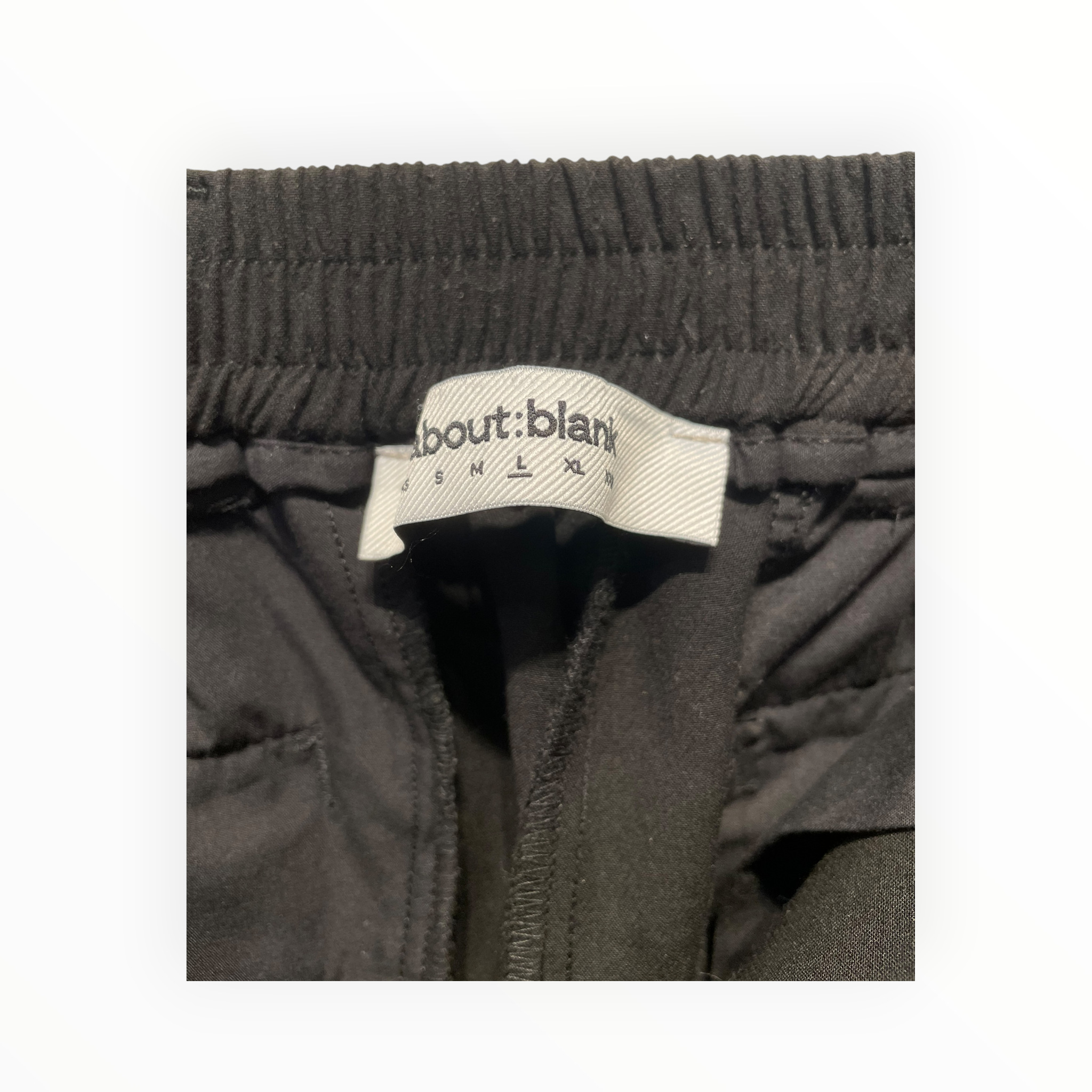ABOUT:BLANK/Straight Pants/L/Polyester/BLK/ELASTIC WAIST view 3
