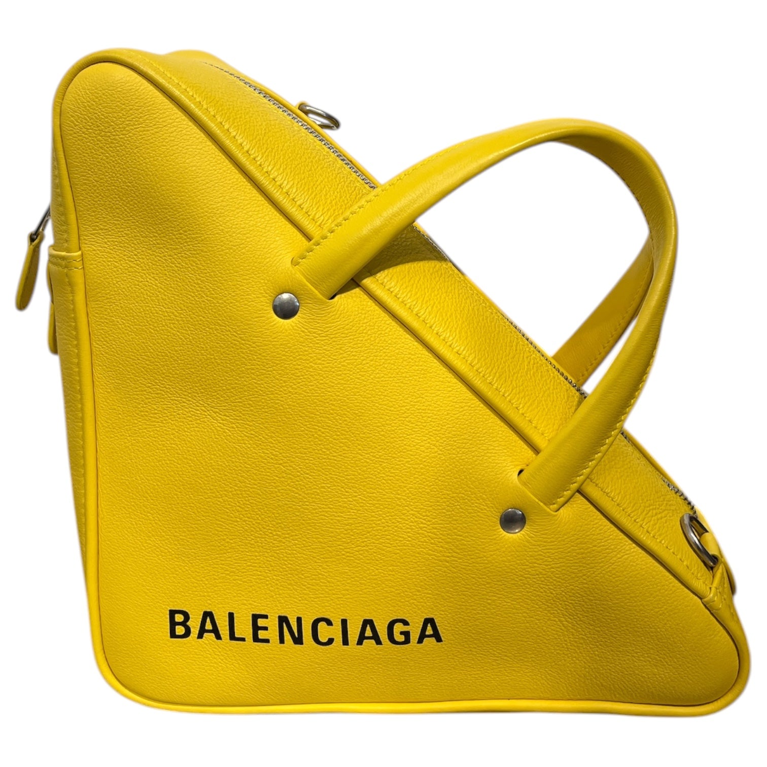 BALENCIAGA/Hand Bag/Leather/YEL/TRIANGLE HANDLE BAG view 1