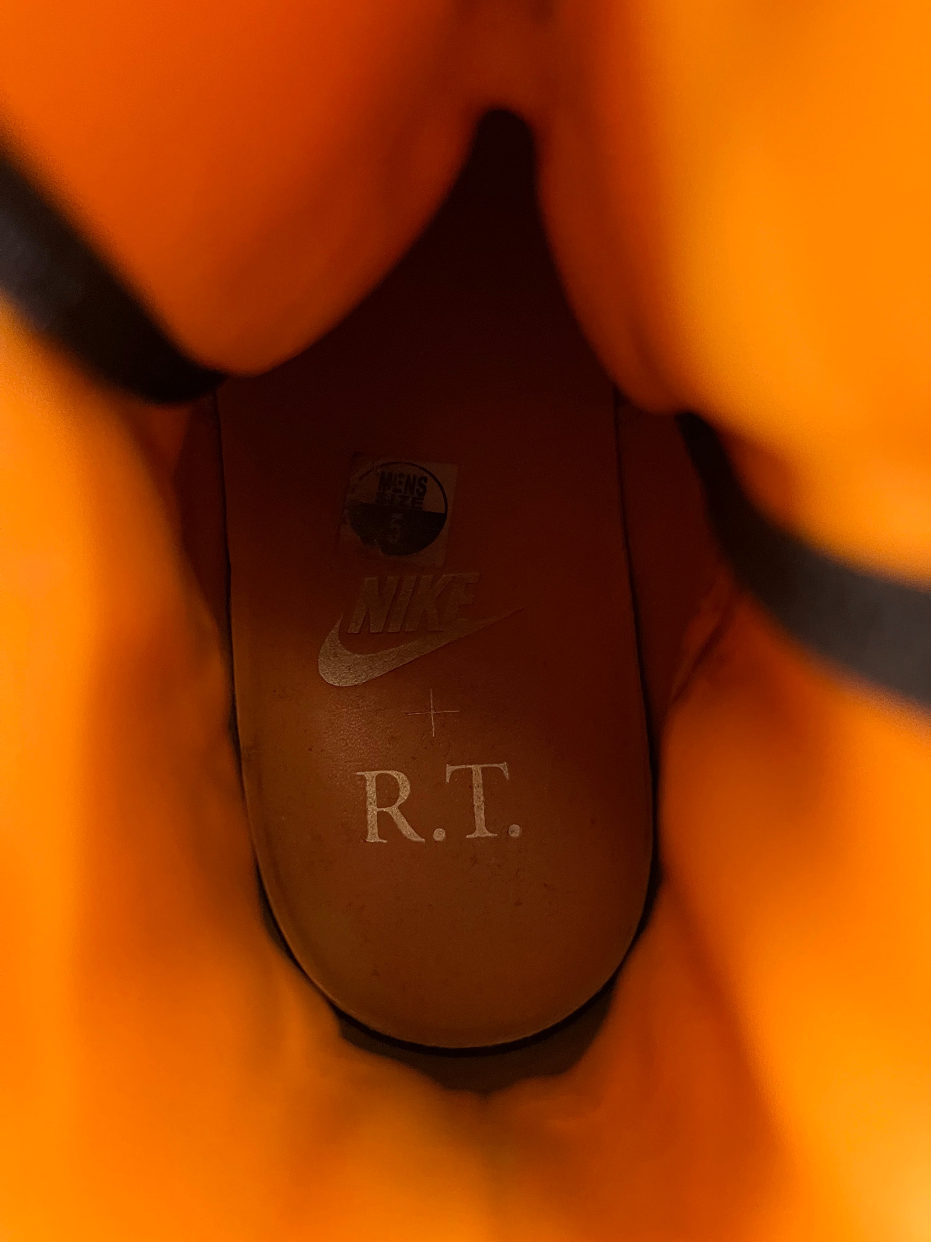 NIKE/Hi-Sneakers/US 5/Leather/WHT/RICARDO TISCI, BRWN SWOOSH view 3