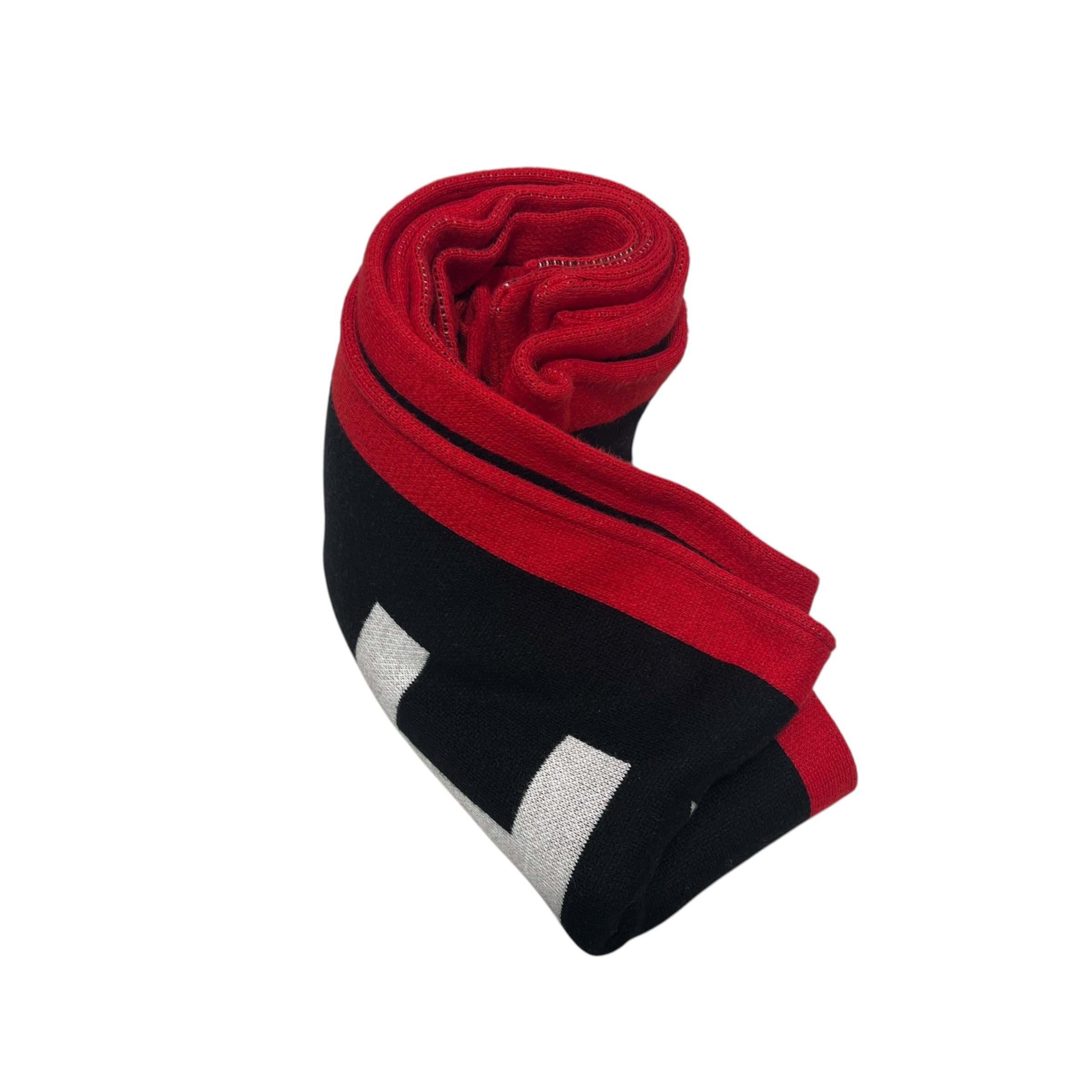GIVENCHY/Scarf/Graphic/Cotton/BLK/M's/THICK SCARF RED/WHT ACCENT view 1