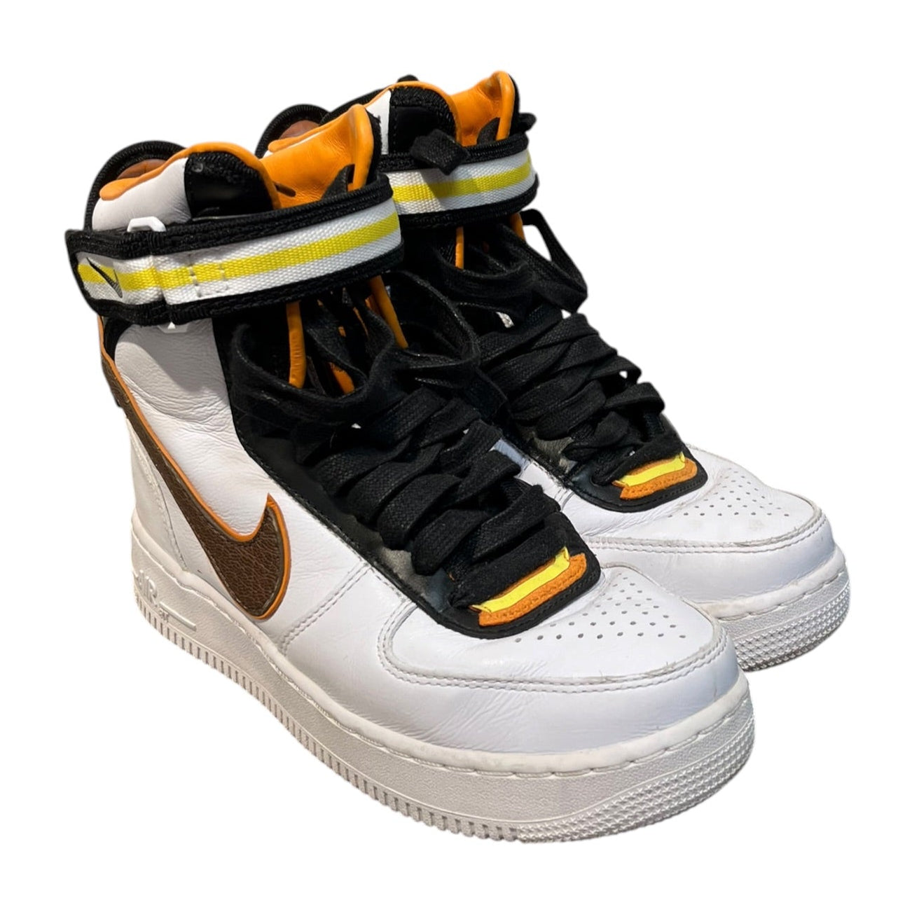 NIKE/Hi-Sneakers/US 5/Leather/WHT/RICARDO TISCI, BRWN SWOOSH view 1