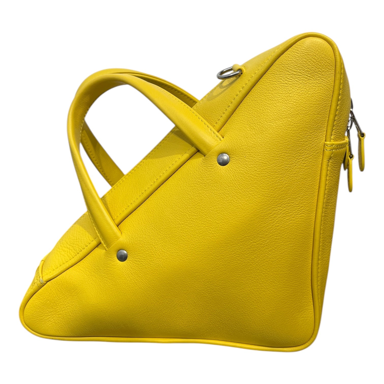 BALENCIAGA/Hand Bag/Leather/YEL/TRIANGLE HANDLE BAG view 2