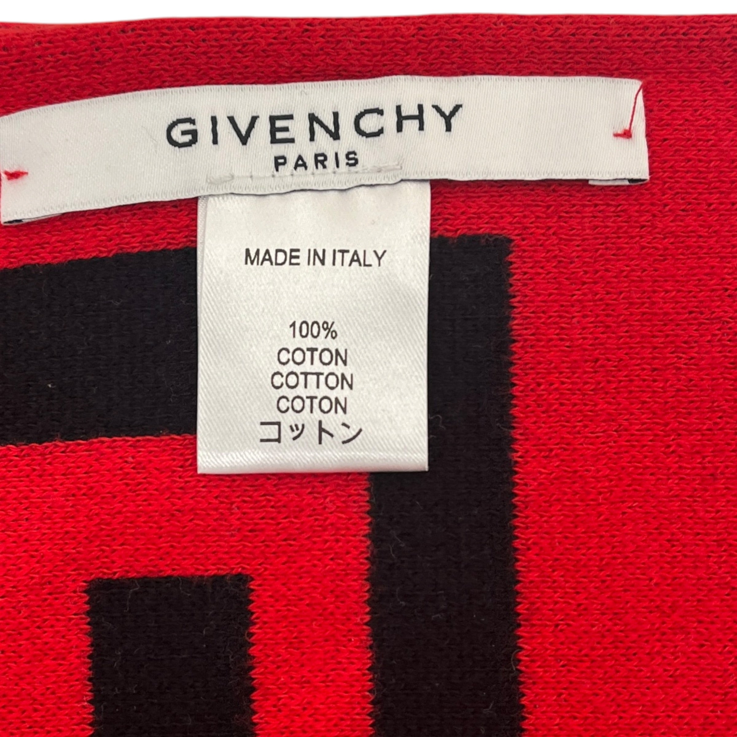 GIVENCHY/Scarf/Graphic/Cotton/BLK/M's/THICK SCARF RED/WHT ACCENT view 3