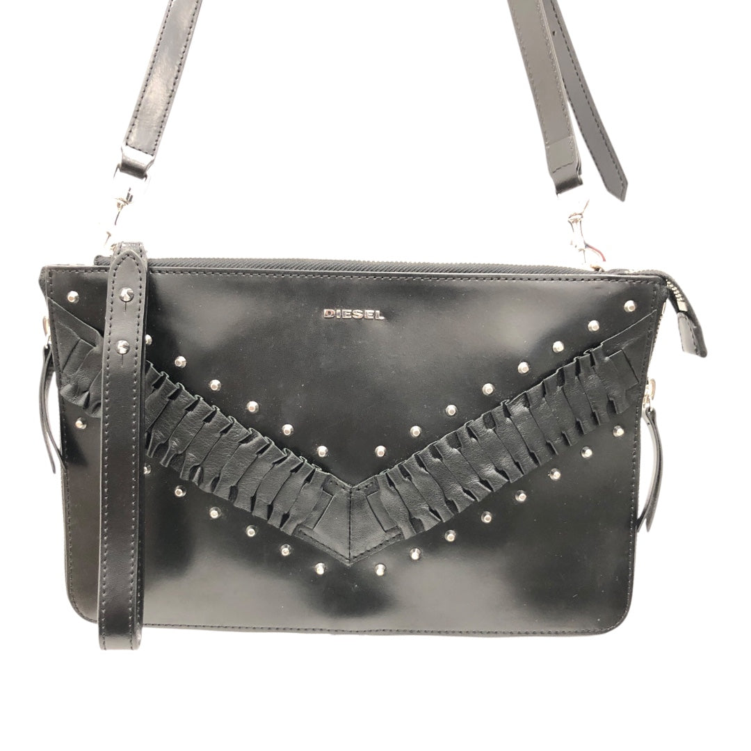 DIESEL/Tote Bag/Leather/BLK/Studded view 2