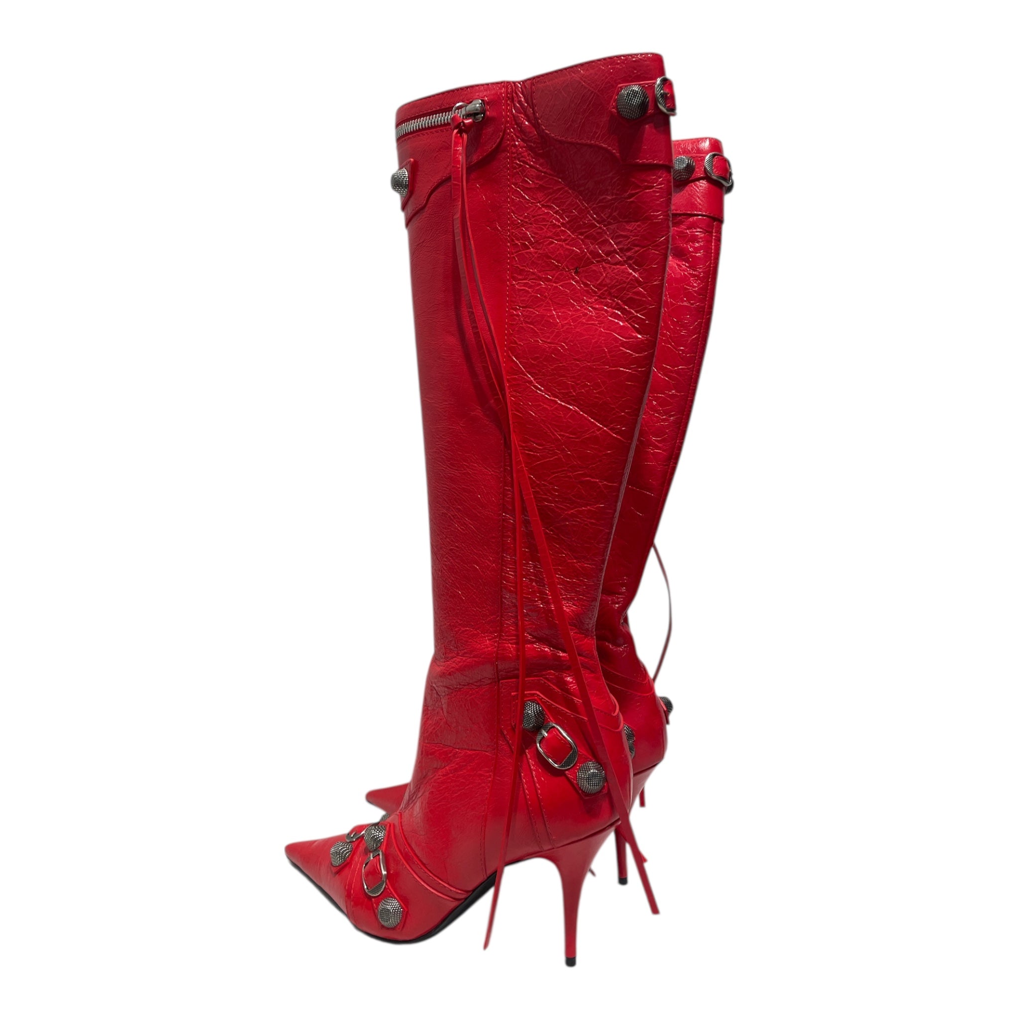 BALENCIAGA/Long Boots/EU 40/Leather/RED/ view 2