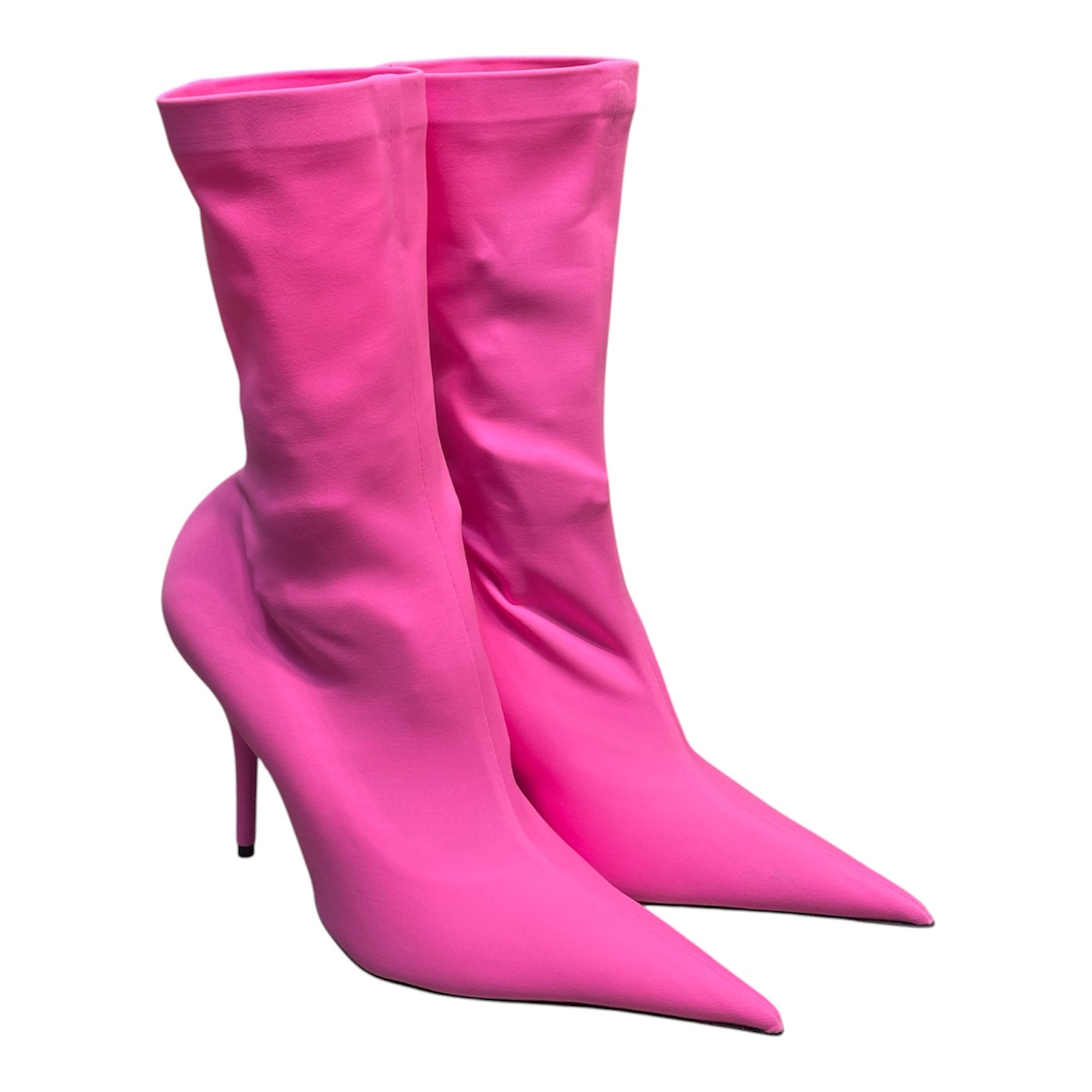 BALENCIAGA/Booties/EU 38/Polyester/PNK/KNIFE BOOTIE view 1