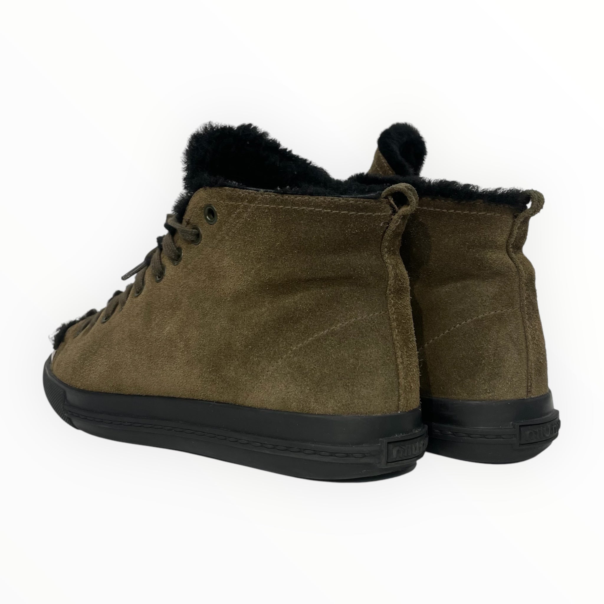 MIU MIU/Hi-Sneakers/EU 37.5/Leather/KHK/ view 2